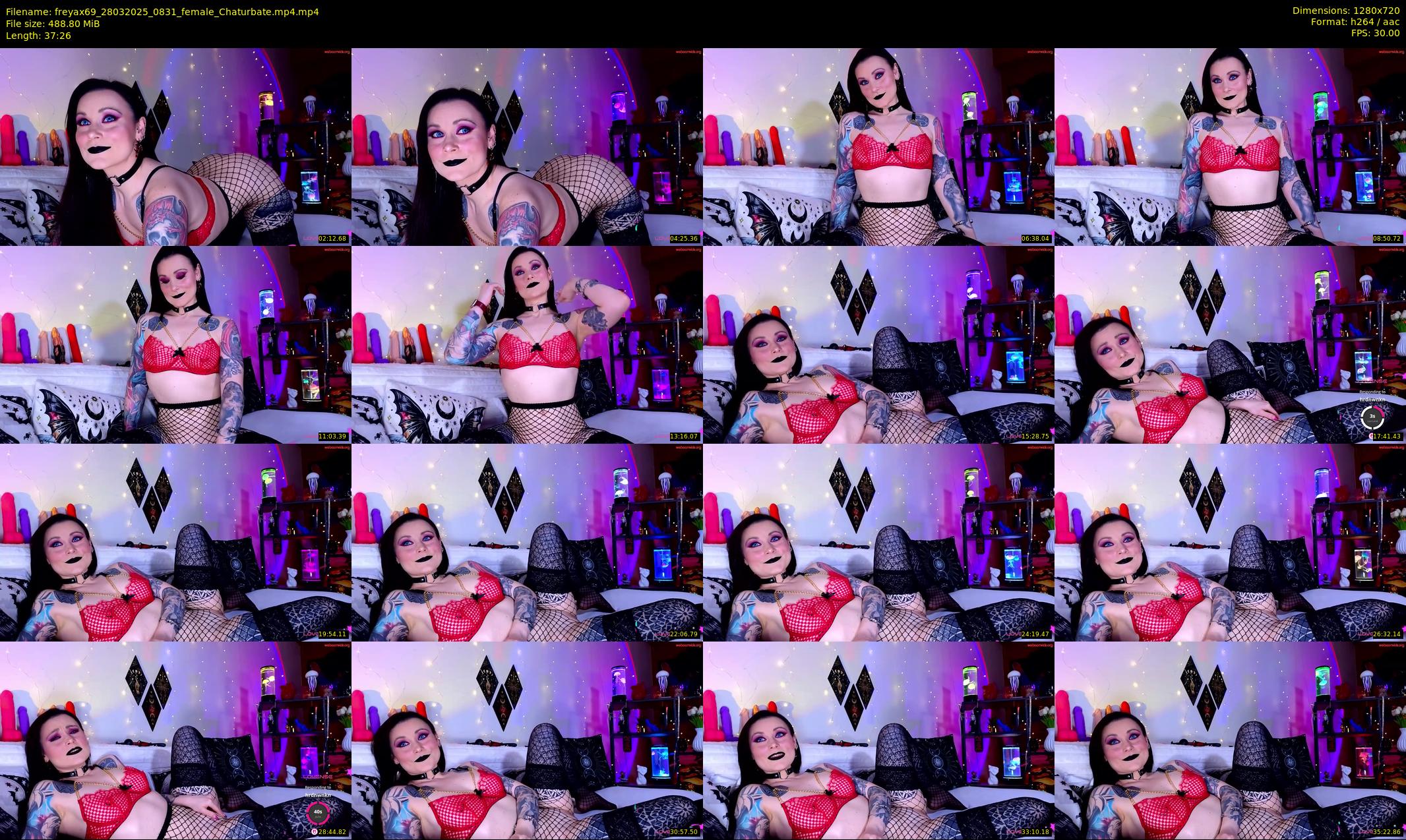 freyax69 — 38 minute Chaturbate female cam show recording, 720p, Mar 28, 2025