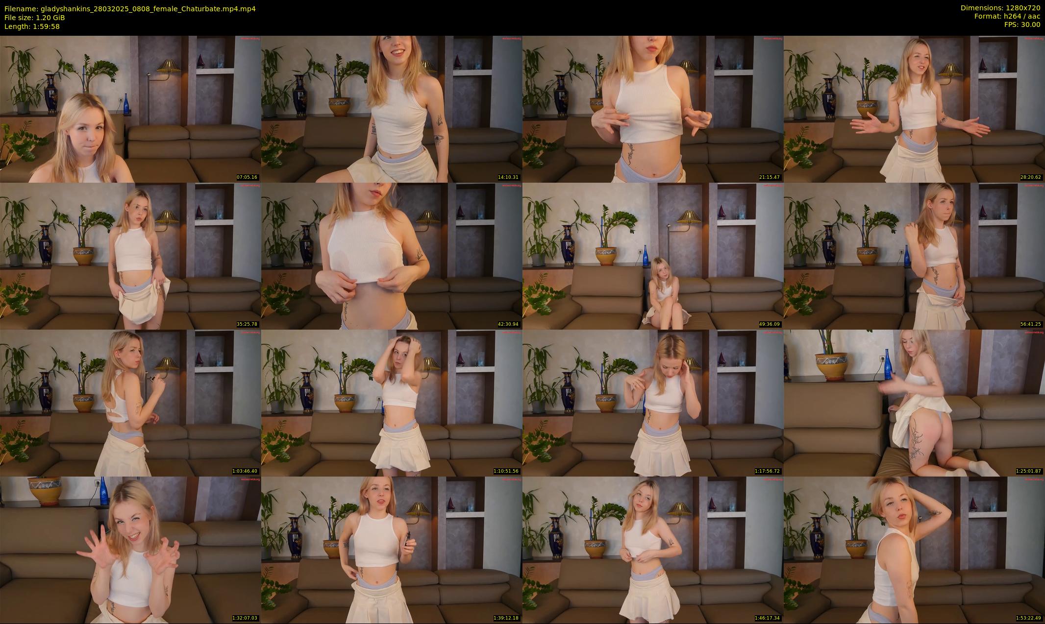 gladyshankins — 120 minute Chaturbate female cam show recording, 720p, Mar 28, 2025