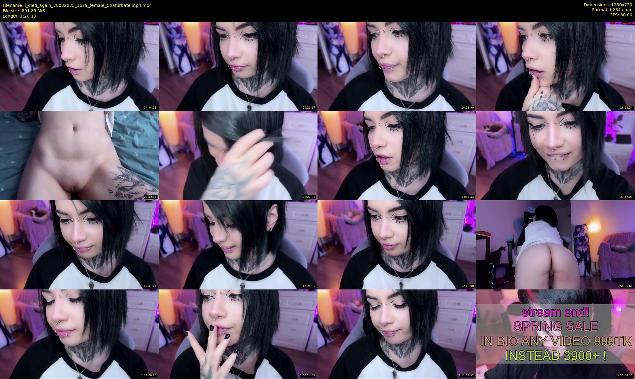 i_died_again — 81 minute Chaturbate female cam show recording, 720p, Mar 28, 2025