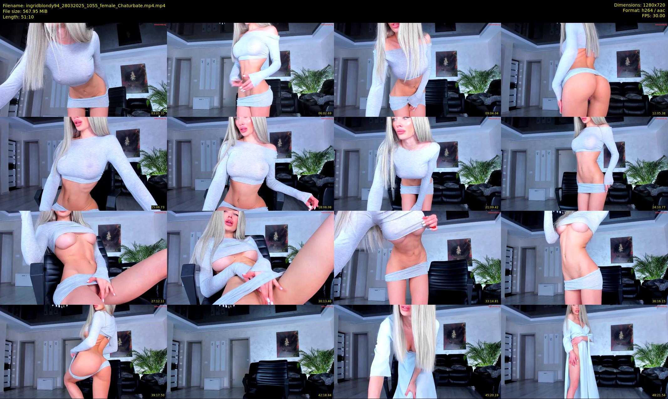 ingridblondy94 — 52 minute Chaturbate female cam show recording, 720p, Mar 28, 2025