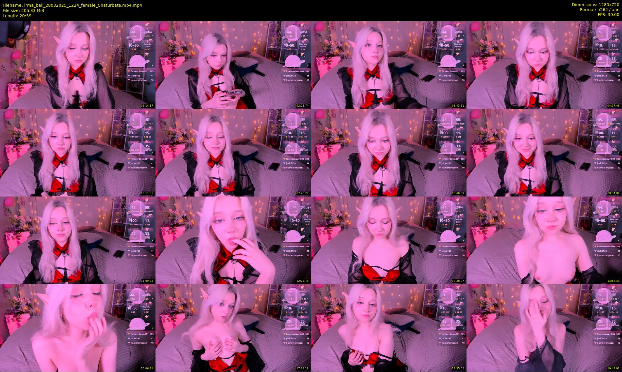 irma_bell — 21 minute Chaturbate female cam show recording, 720p, Mar 28, 2025