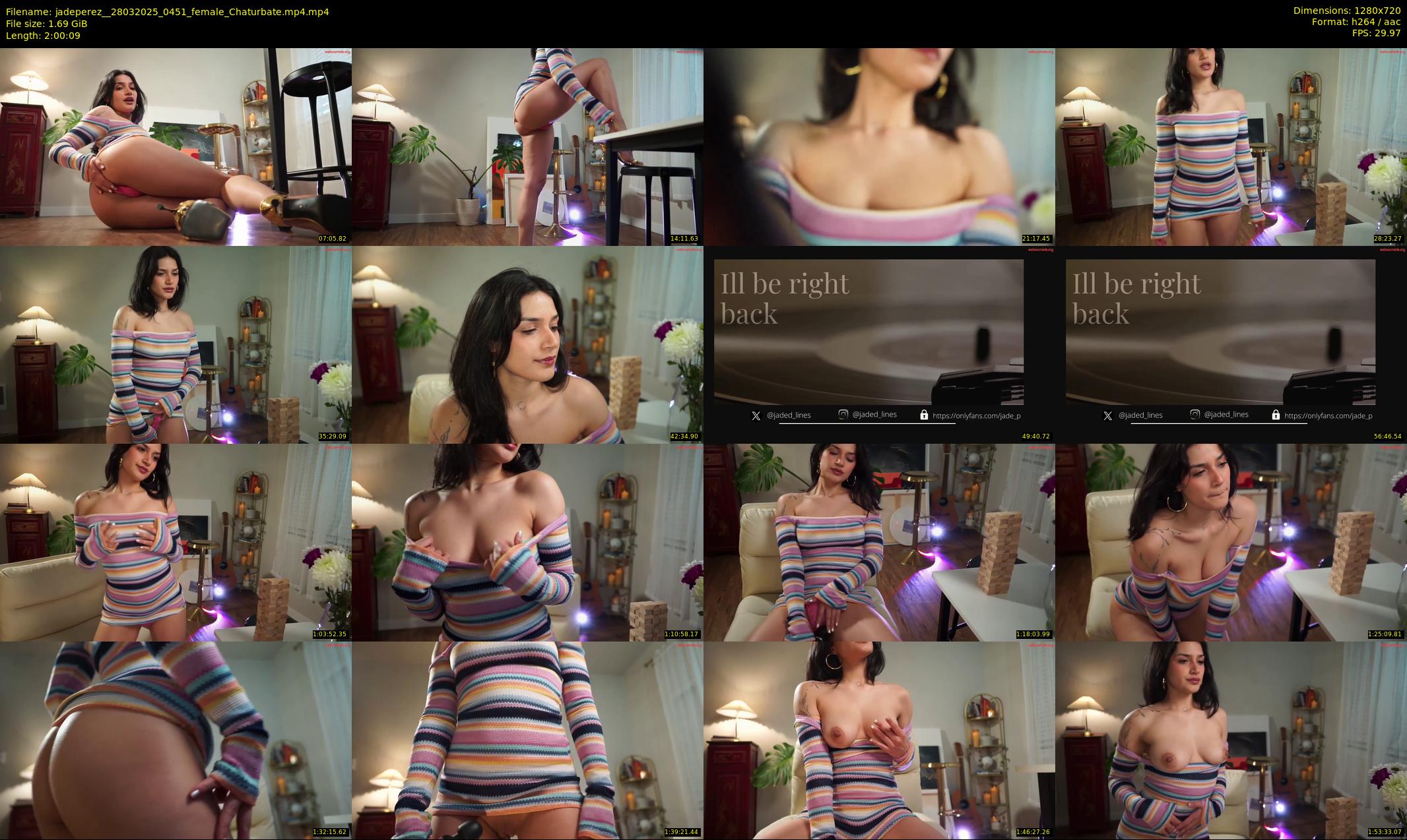 jadeperez_ — 121 minute Chaturbate female cam show recording, 720p, Mar 28, 2025