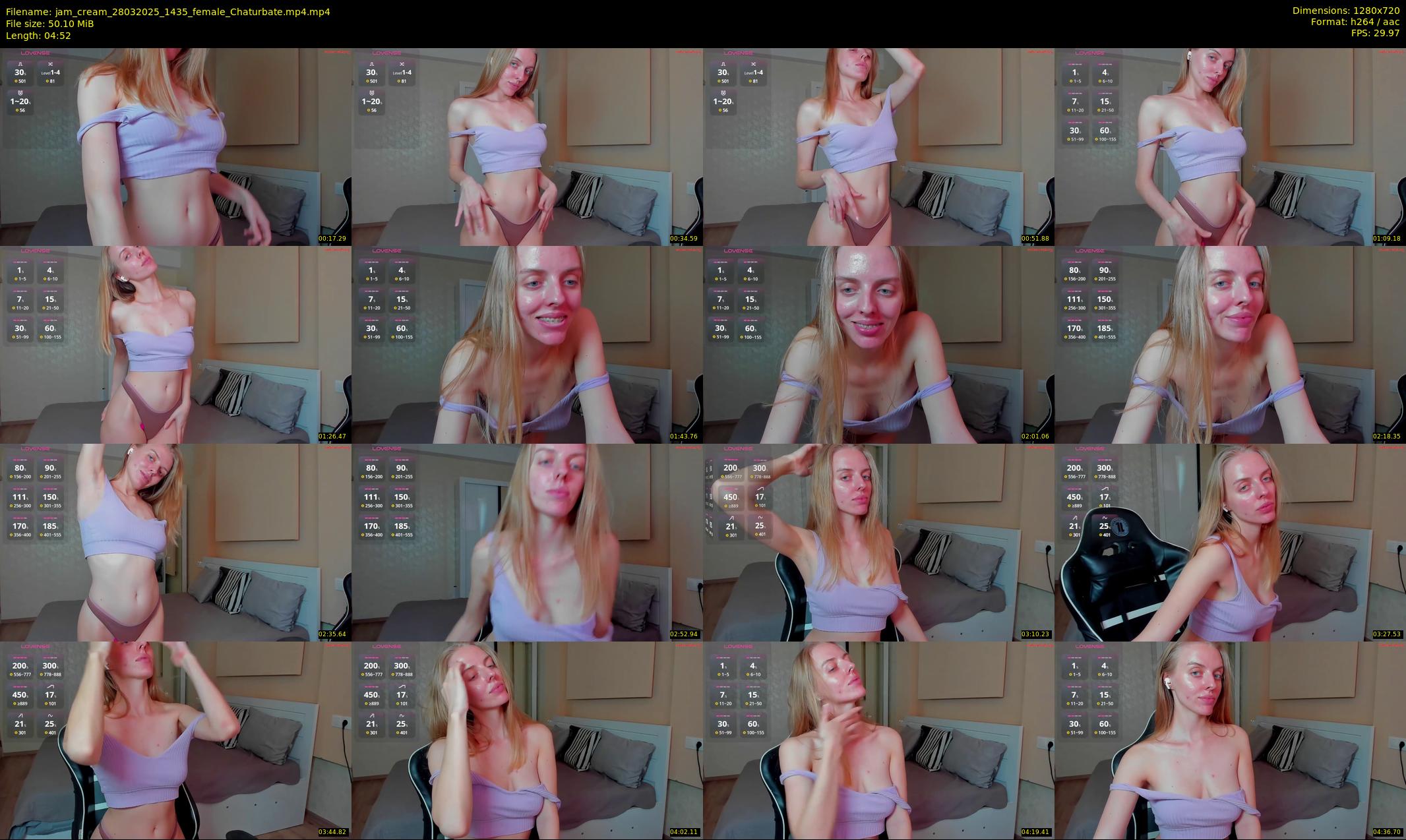 jam_cream — 5 minute Chaturbate female cam show recording, 720p, Mar 28, 2025