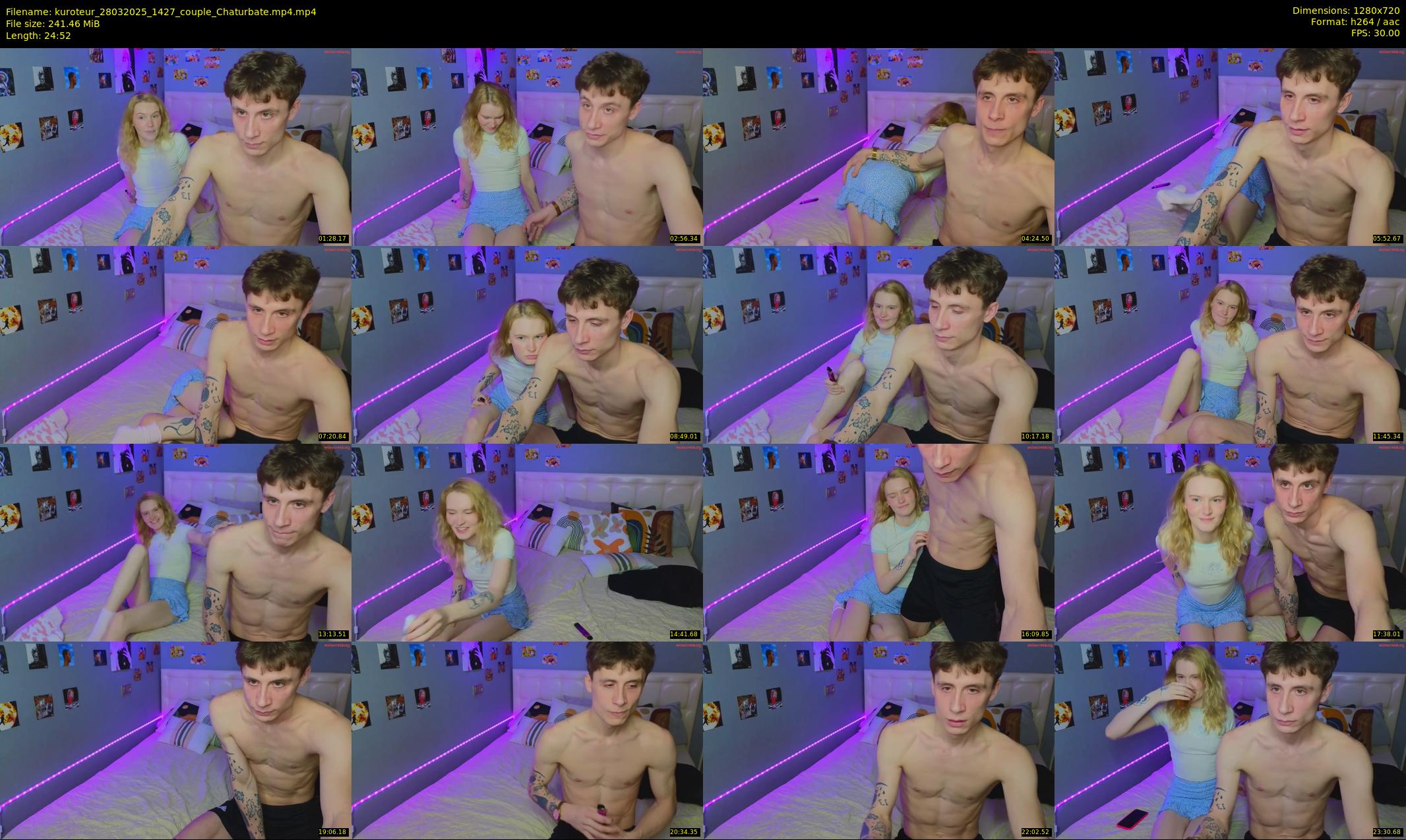kuroteur — 25 minute Chaturbate couple cam show recording, 720p, Mar 28, 2025