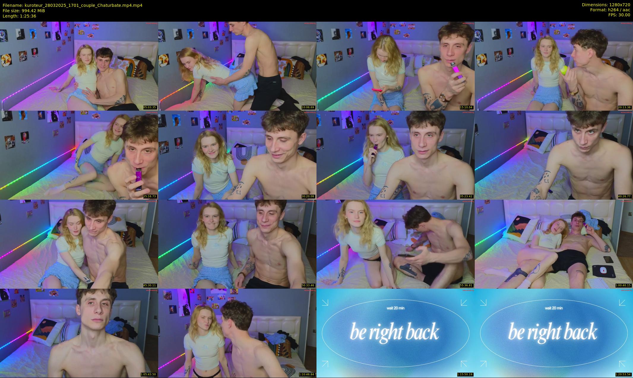 kuroteur — 86 minute Chaturbate couple cam show recording, 720p, Mar 28, 2025