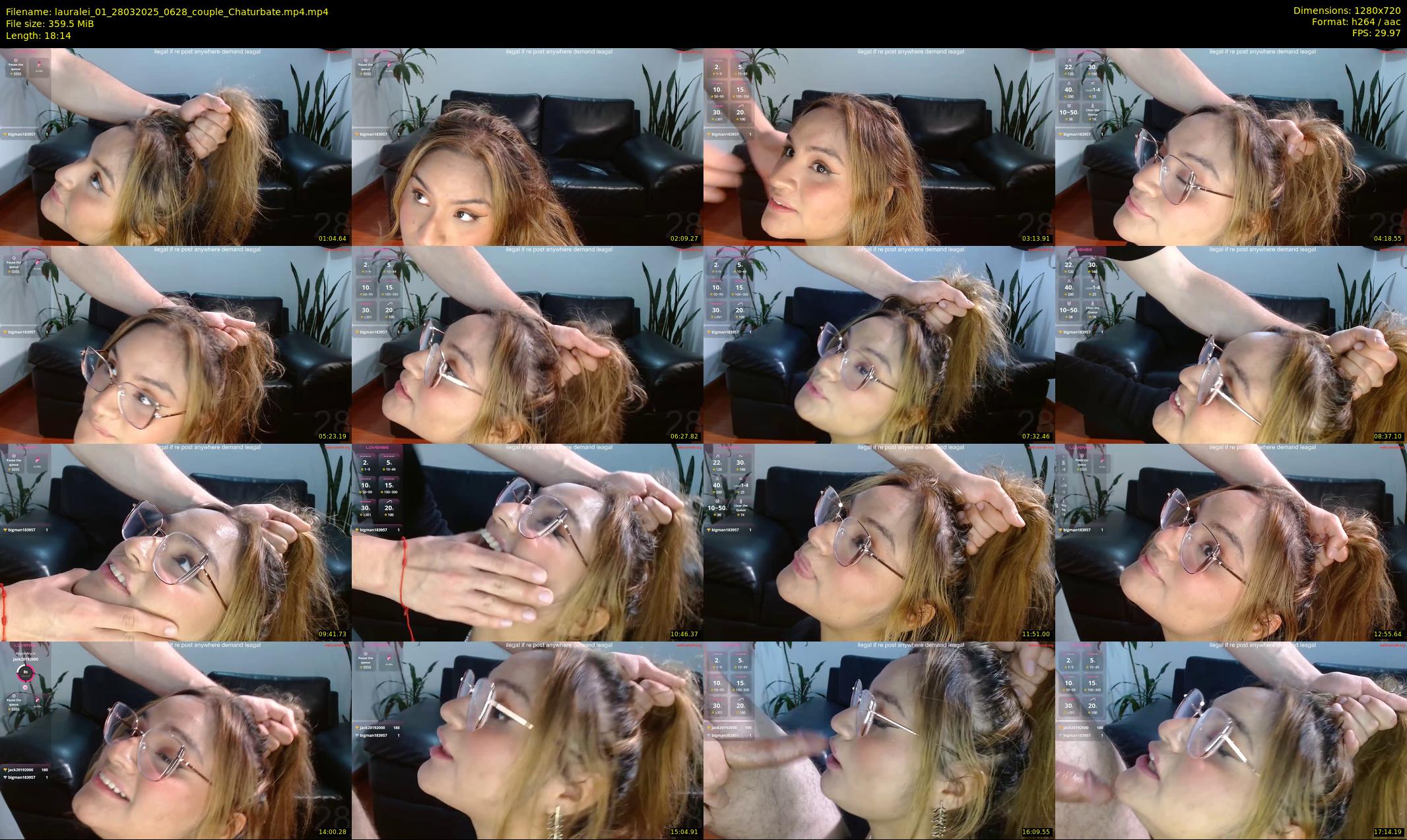 lauralei_01 — 19 minute Chaturbate couple cam show recording, 720p, Mar 28, 2025