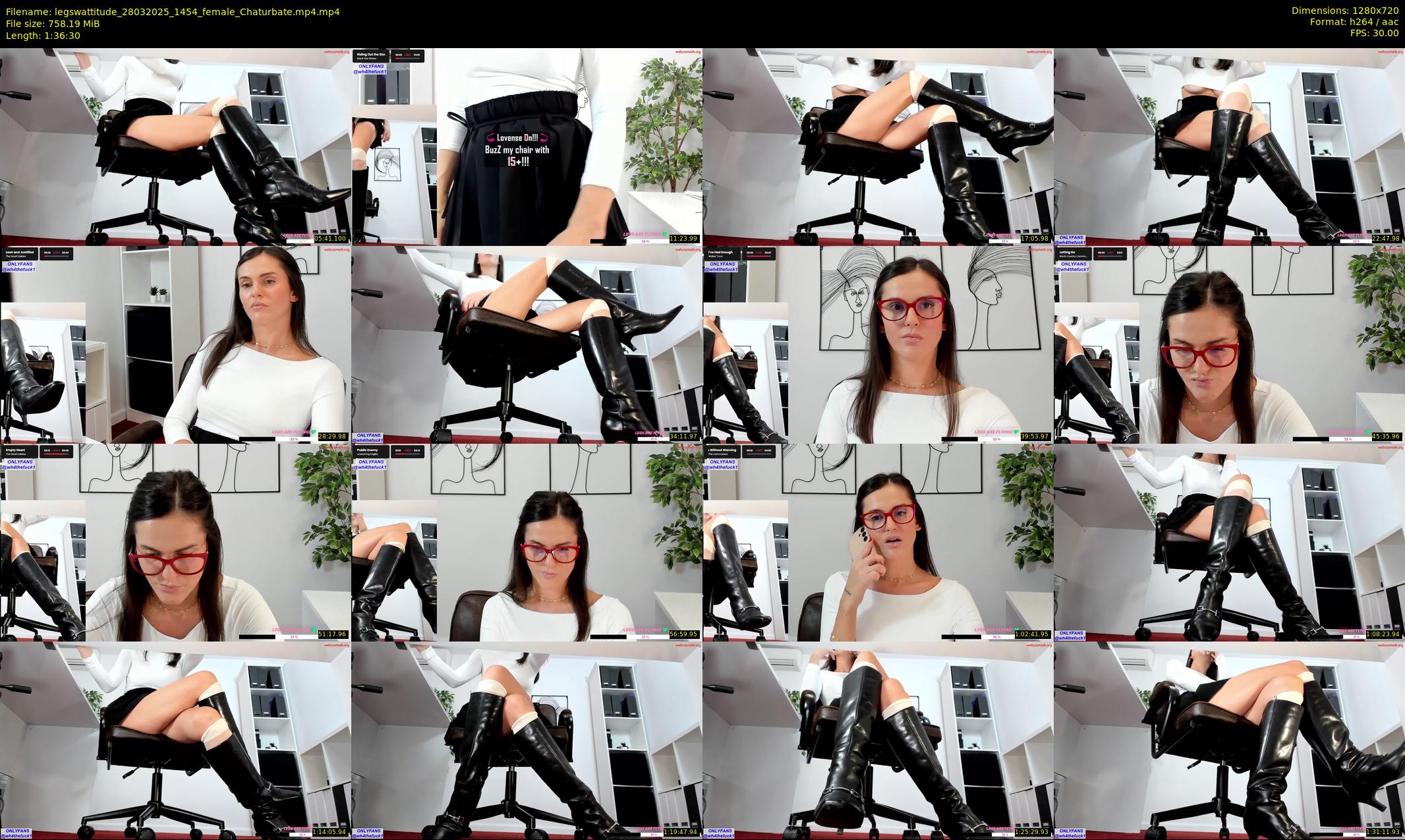 legswattitude — 97 minute Chaturbate female cam show recording, 720p, Mar 28, 2025