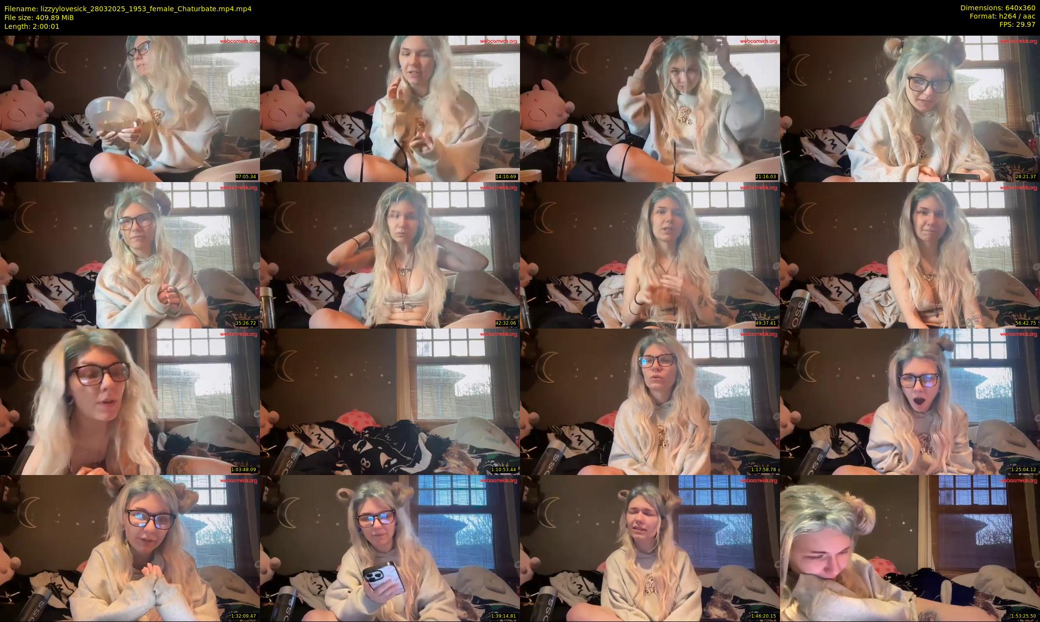 lizzyylovesick — 121 minute Chaturbate female cam show recording, 360p, Mar 28, 2025