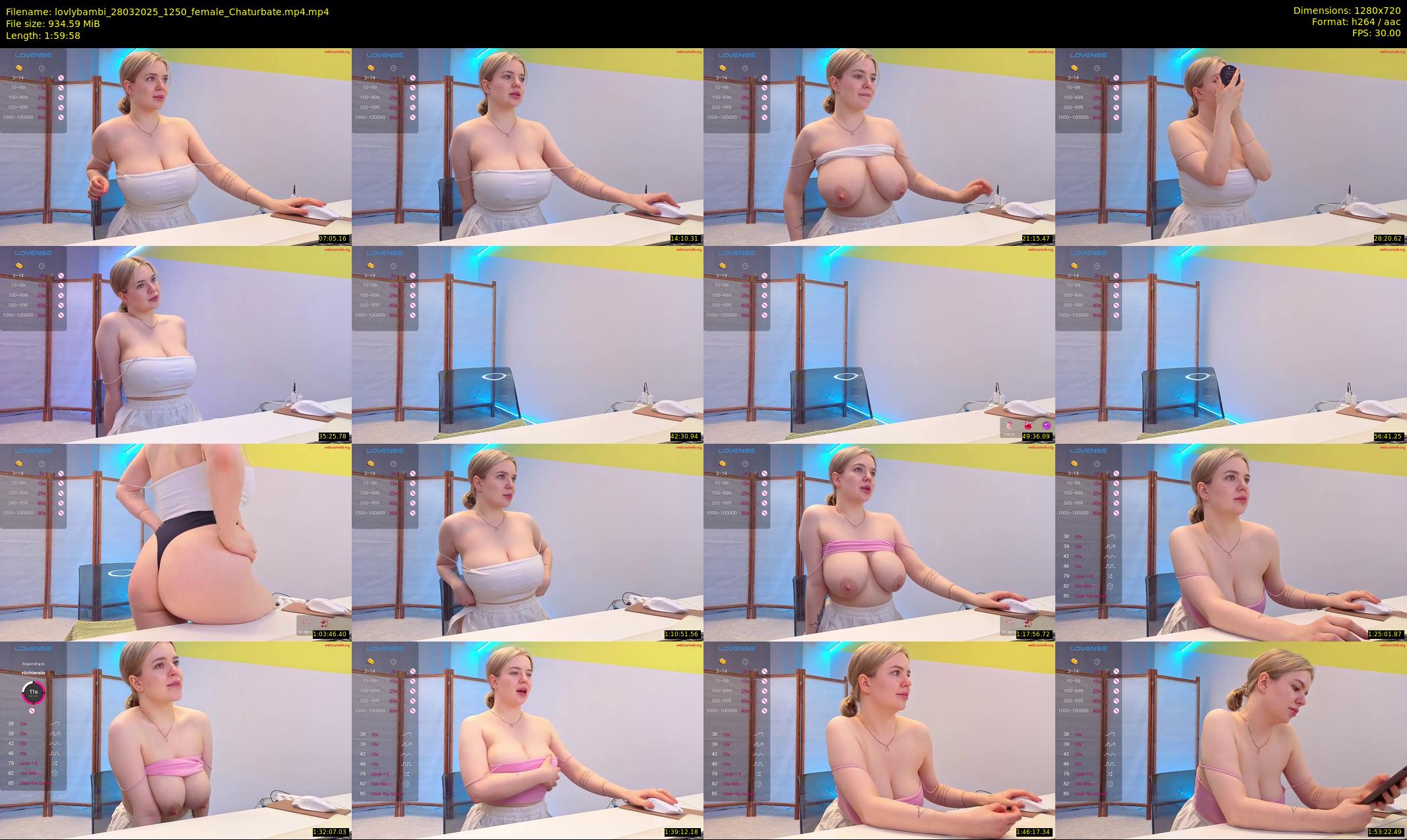lovlybambi — 120 minute Chaturbate female cam show recording, 720p, Mar 28, 2025