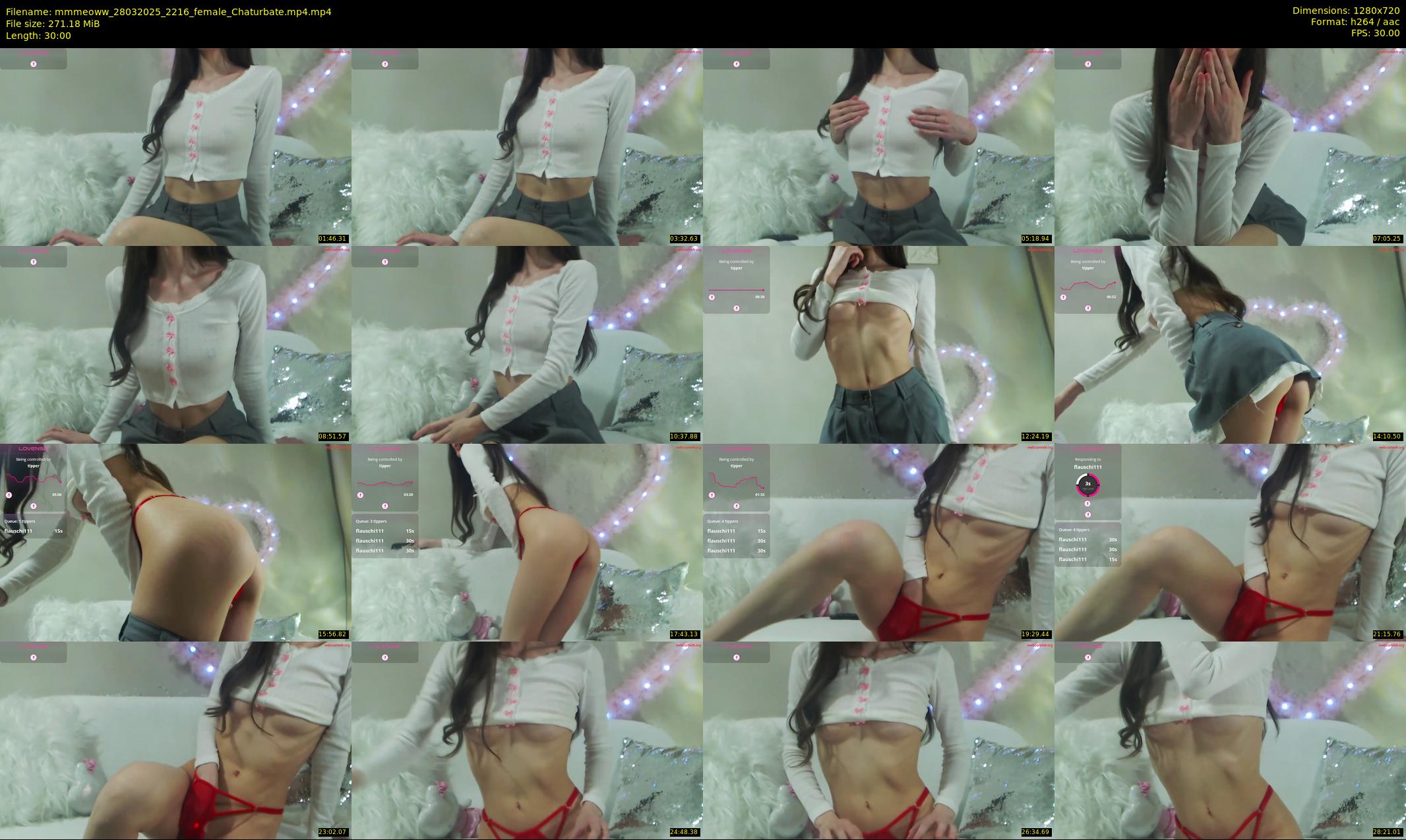 mmmeoww — 30 minute Chaturbate female cam show recording, 720p, Mar 28, 2025