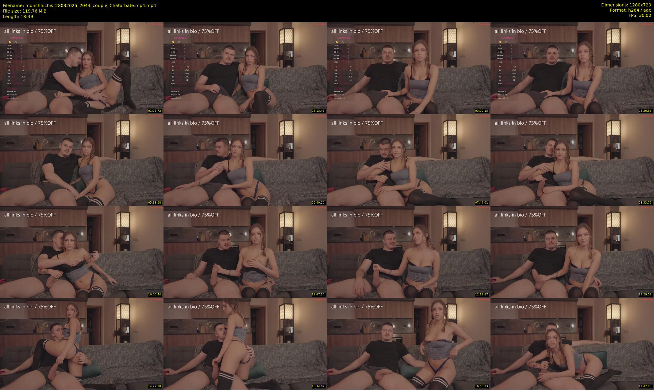 monchhichis — 19 minute Chaturbate couple cam show recording, 720p, Mar 28, 2025