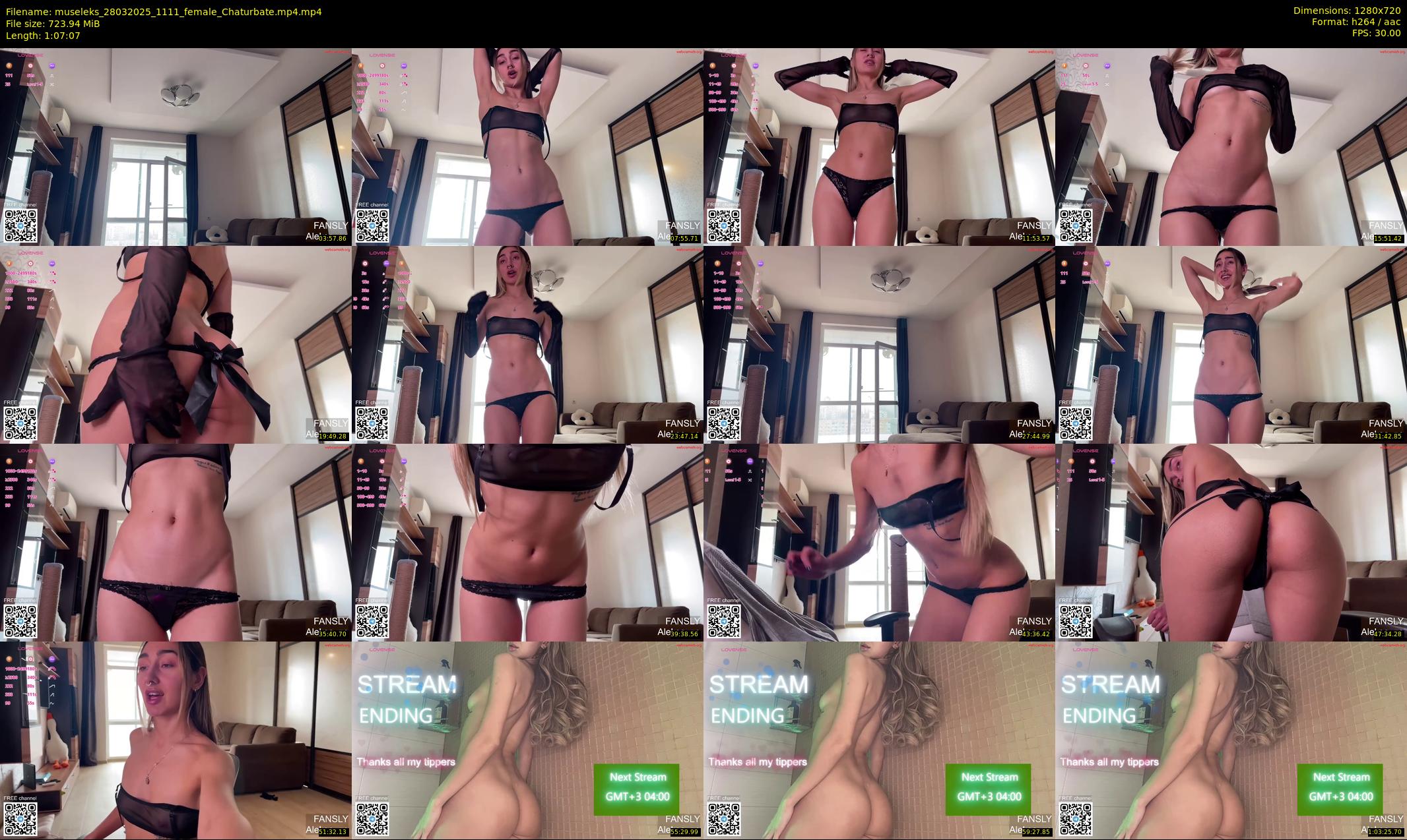 museleks — 68 minute Chaturbate female cam show recording, 720p, Mar 28, 2025
