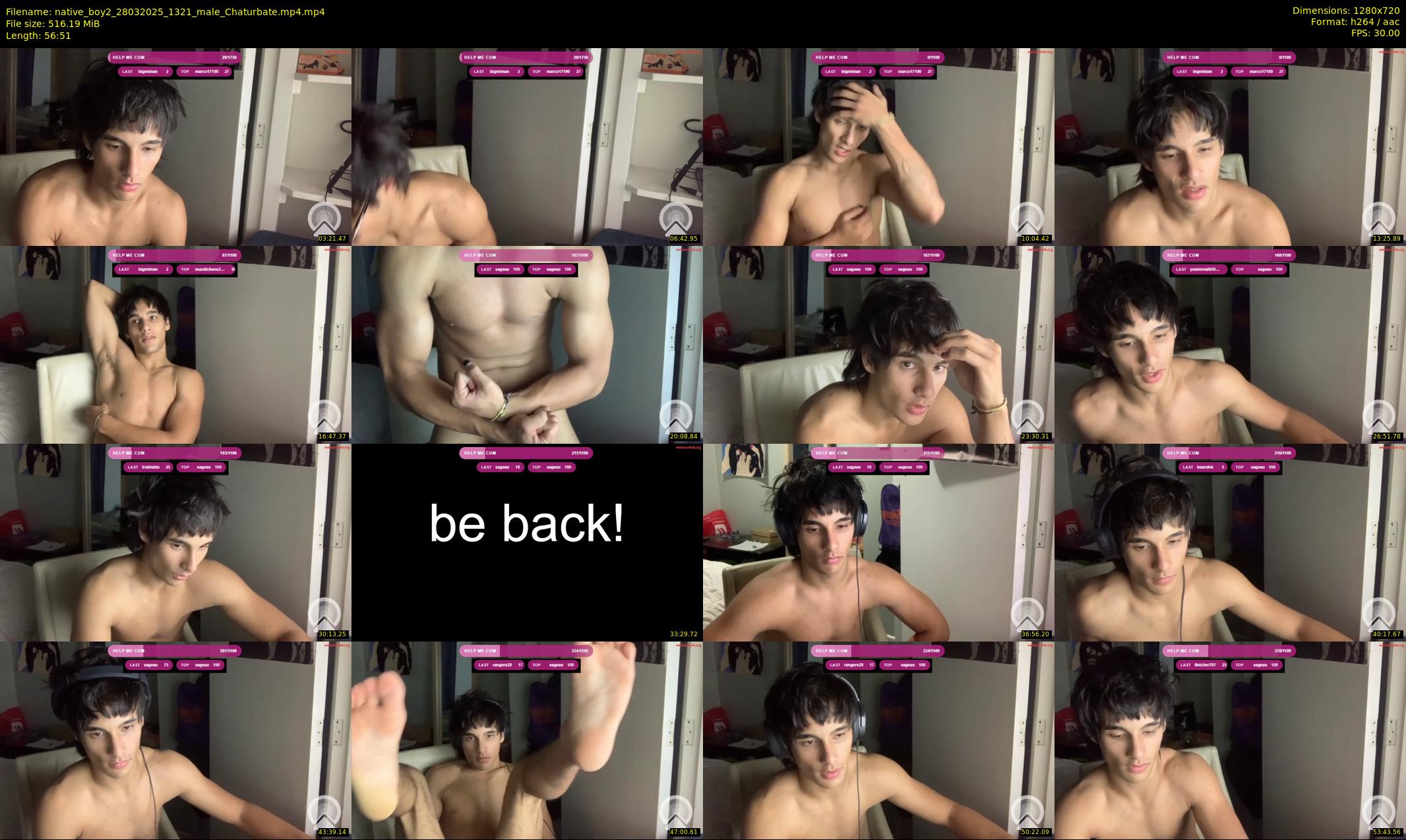 native_boy2 — 57 minute Chaturbate male cam show recording, 720p, Mar 28, 2025