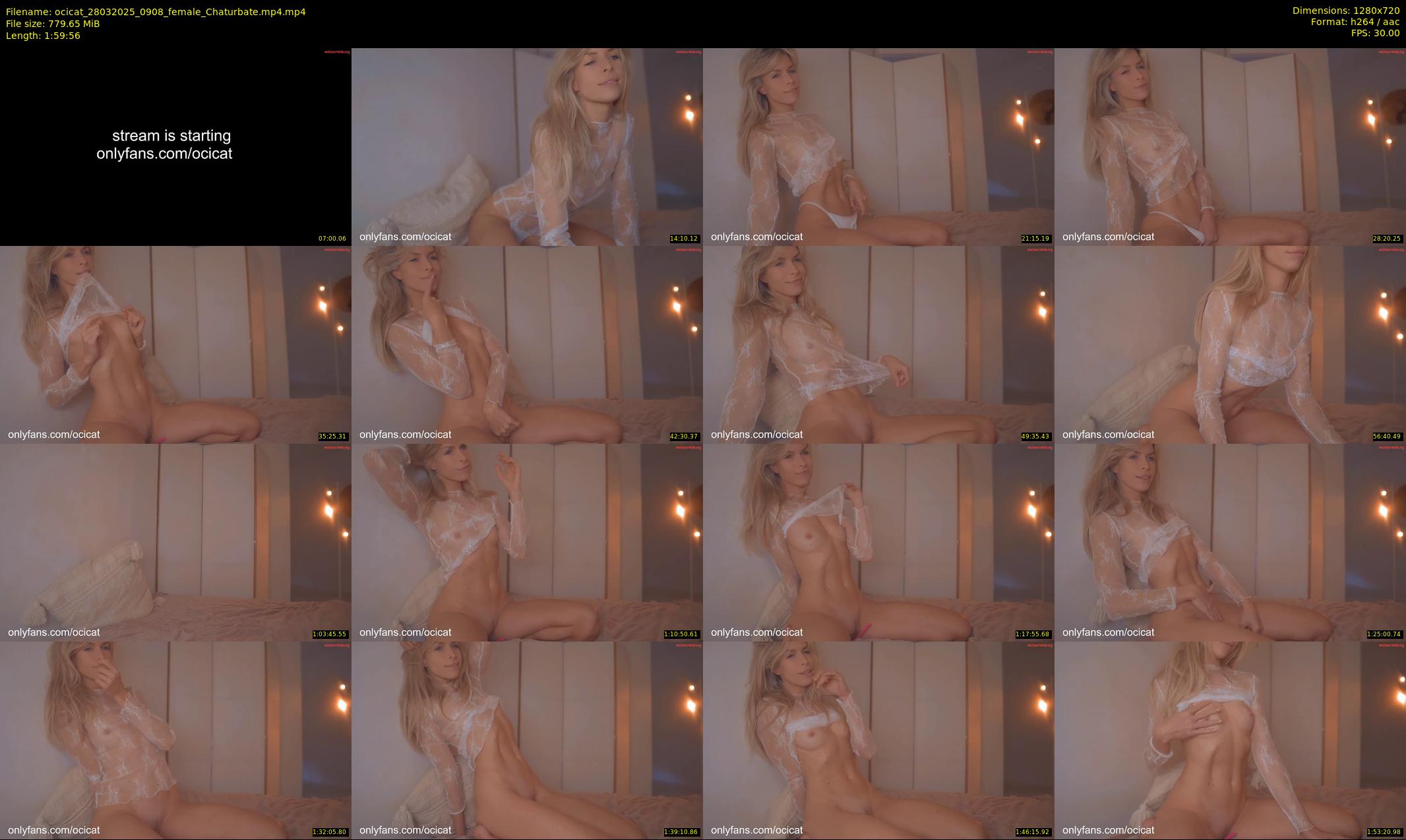 ocicat — 120 minute Chaturbate female cam show recording, 720p, Mar 28, 2025