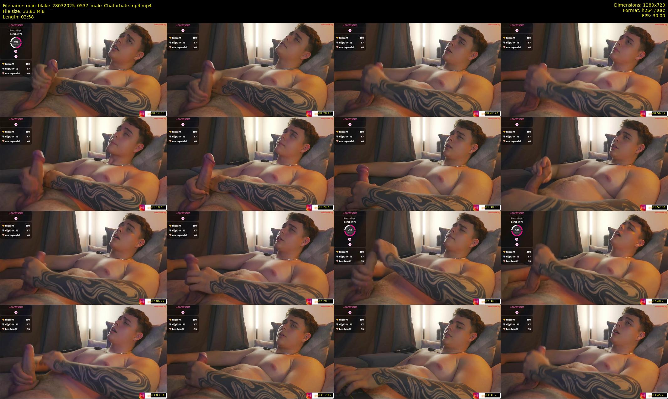odin_blake — 4 minute Chaturbate male cam show recording, 720p, Mar 28, 2025