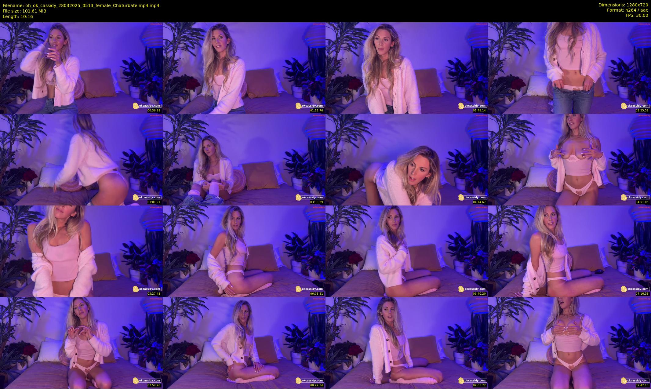 oh_ok_cassidy — 11 minute Chaturbate female cam show recording, 720p, Mar 28, 2025
