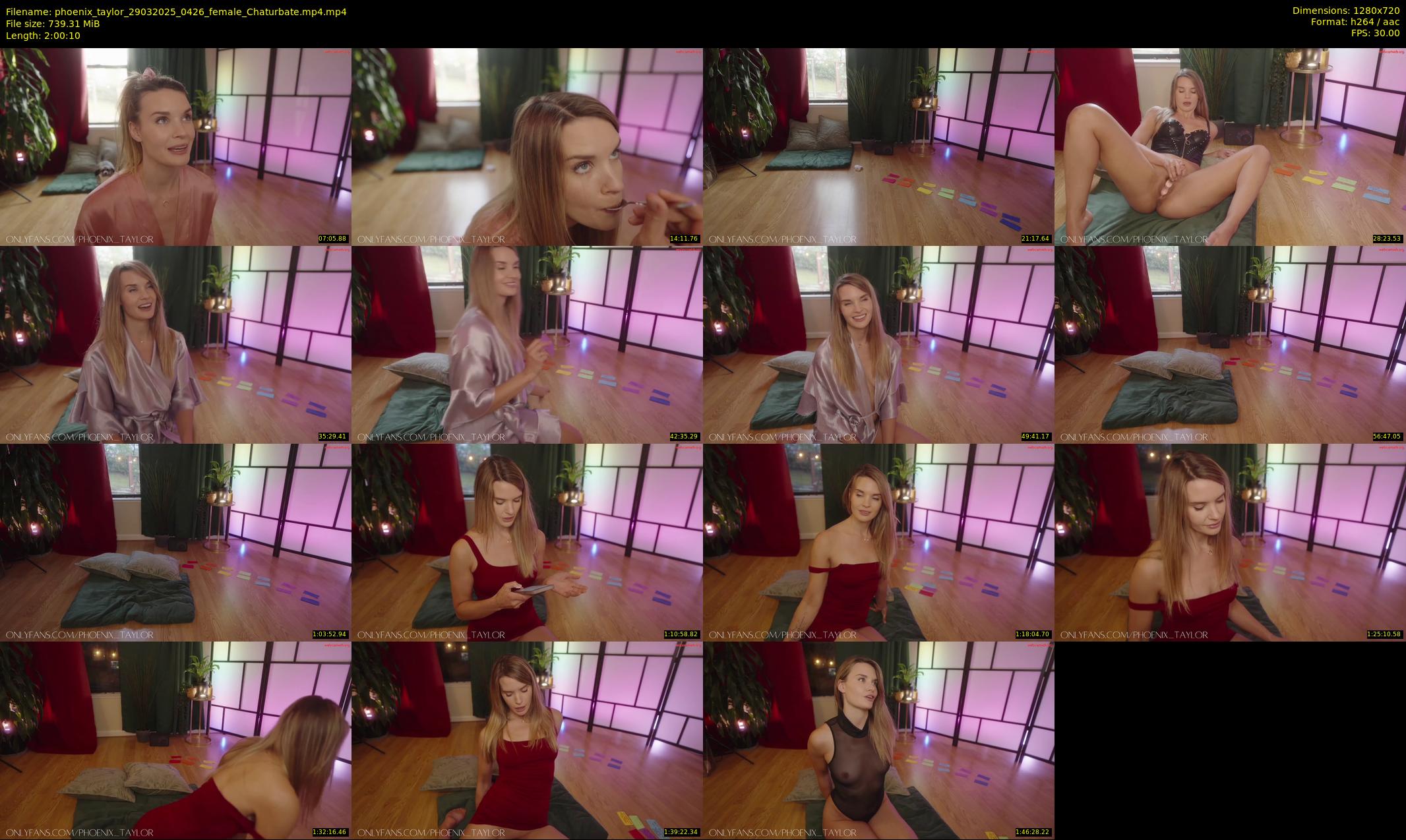 phoenix_taylor — 121 minute Chaturbate female cam show recording, 720p, Mar 29, 2025