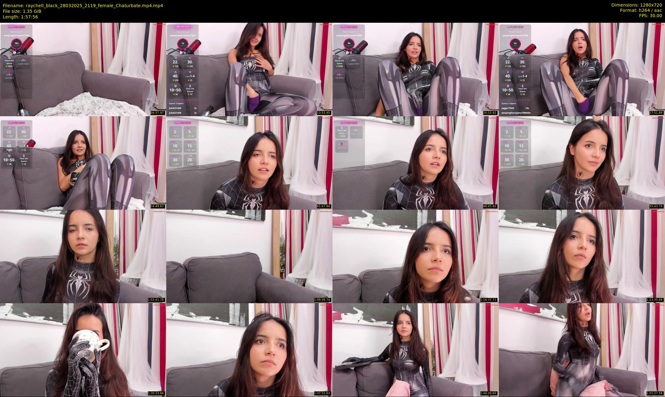 raychell_black — 118 minute Chaturbate female cam show recording, 720p, Mar 28, 2025