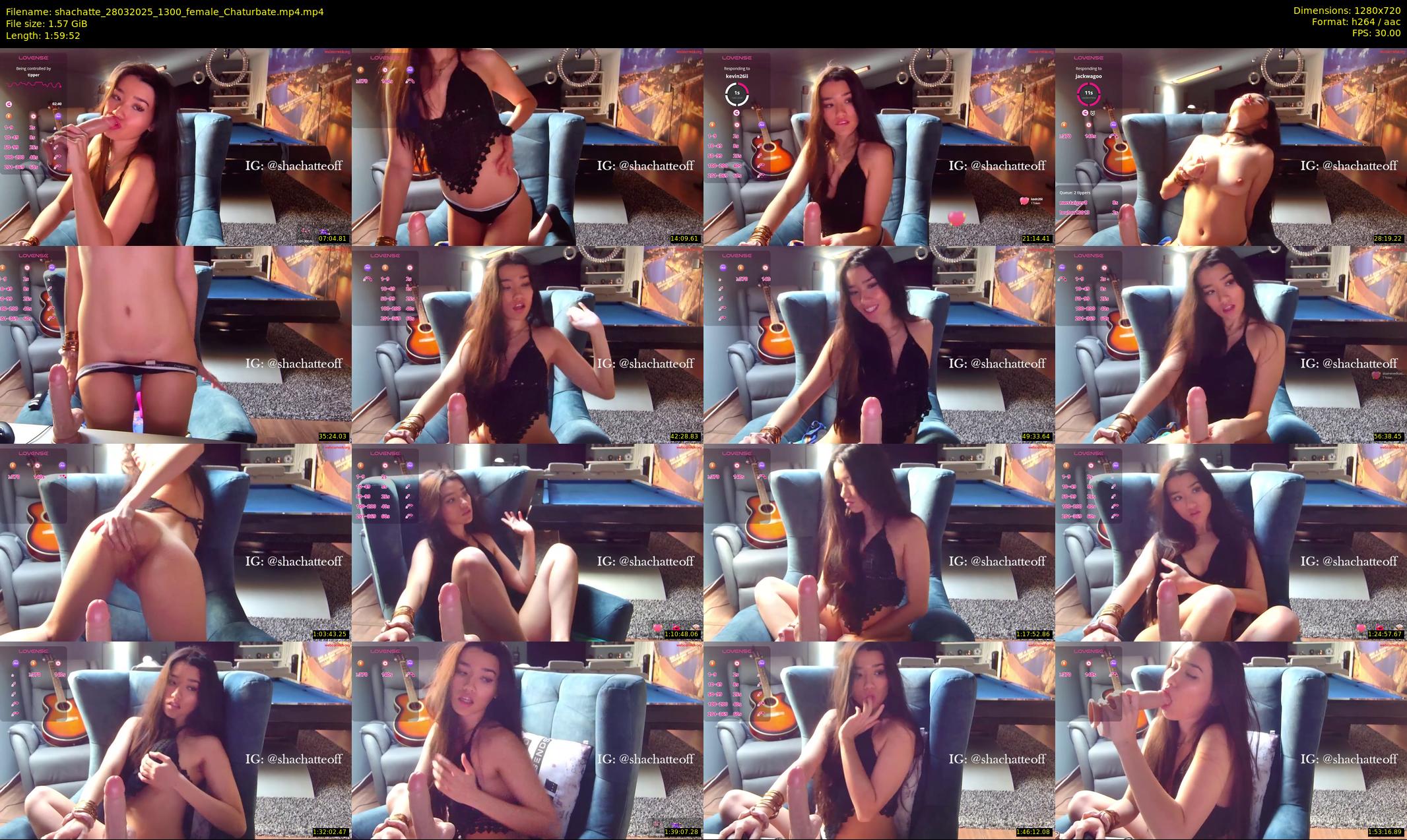 shachatte — 120 minute Chaturbate couple cam show recording, 720p, Mar 28, 2025