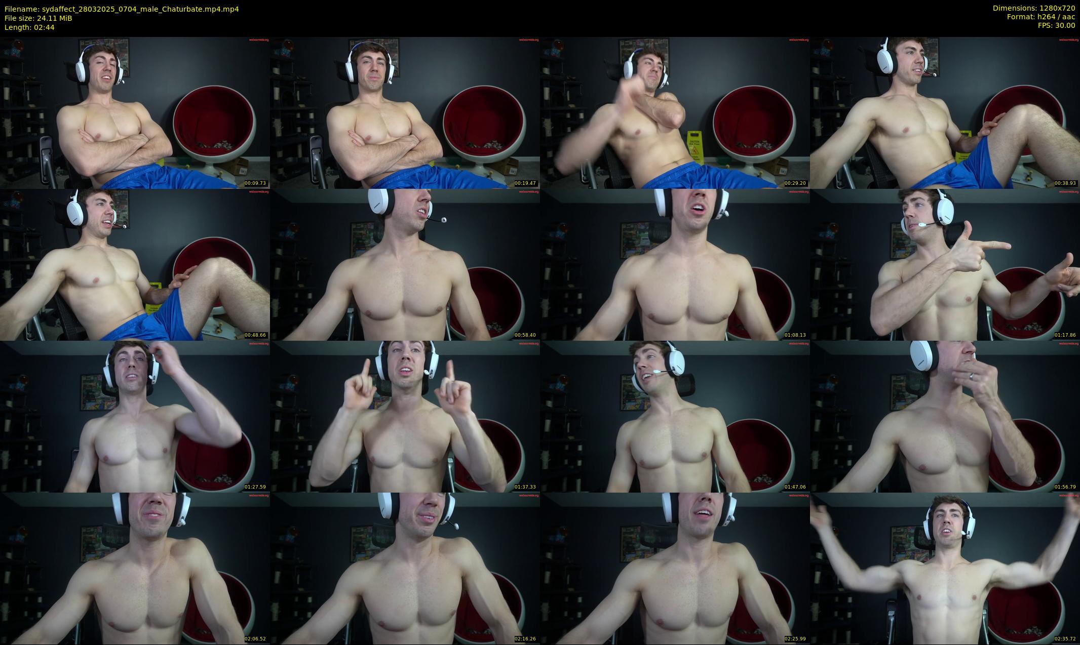 sydaffect — 3 minute Chaturbate male cam show recording, 720p, Mar 28, 2025