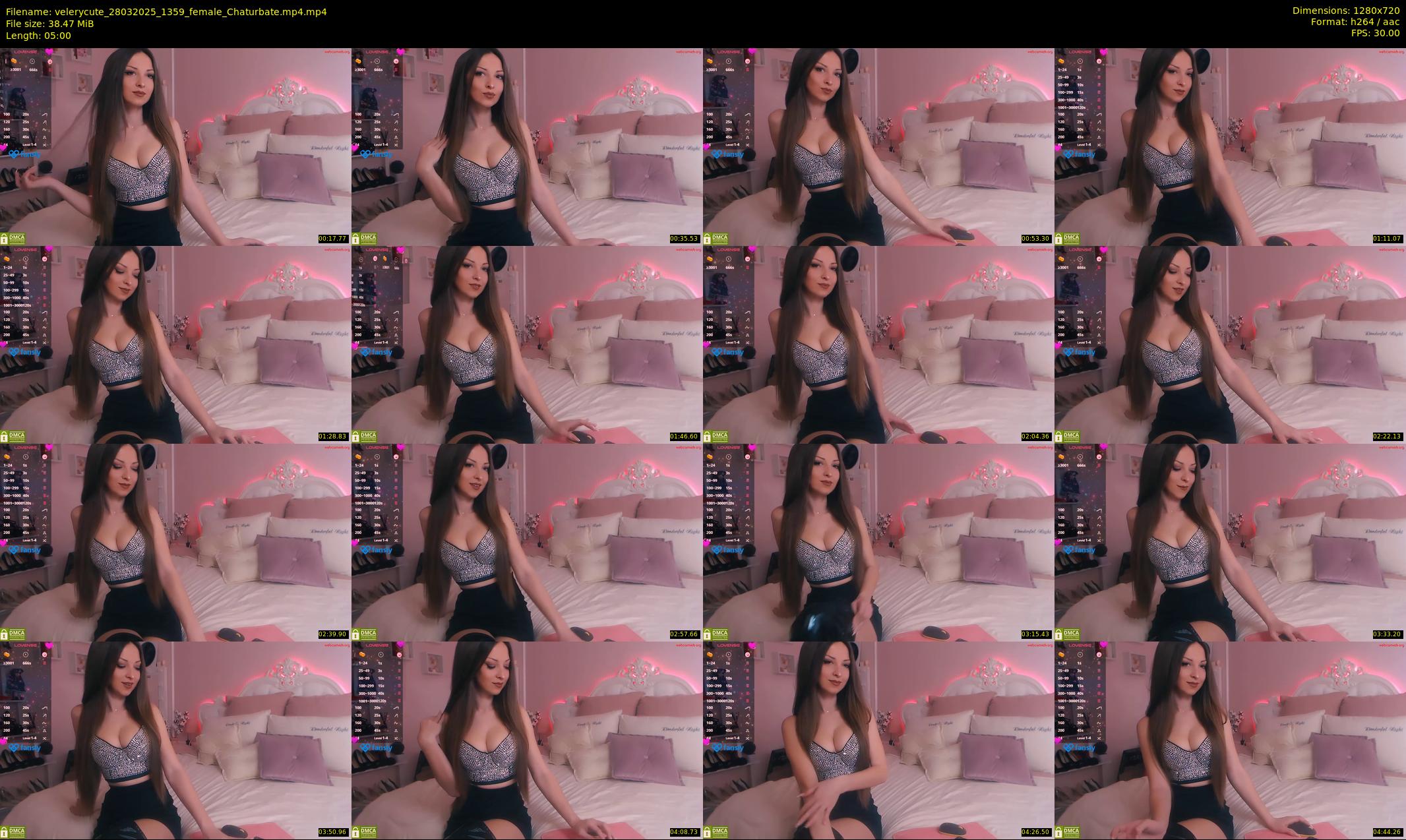 velerycute — 5 minute Chaturbate female cam show recording, 720p, Mar 28, 2025