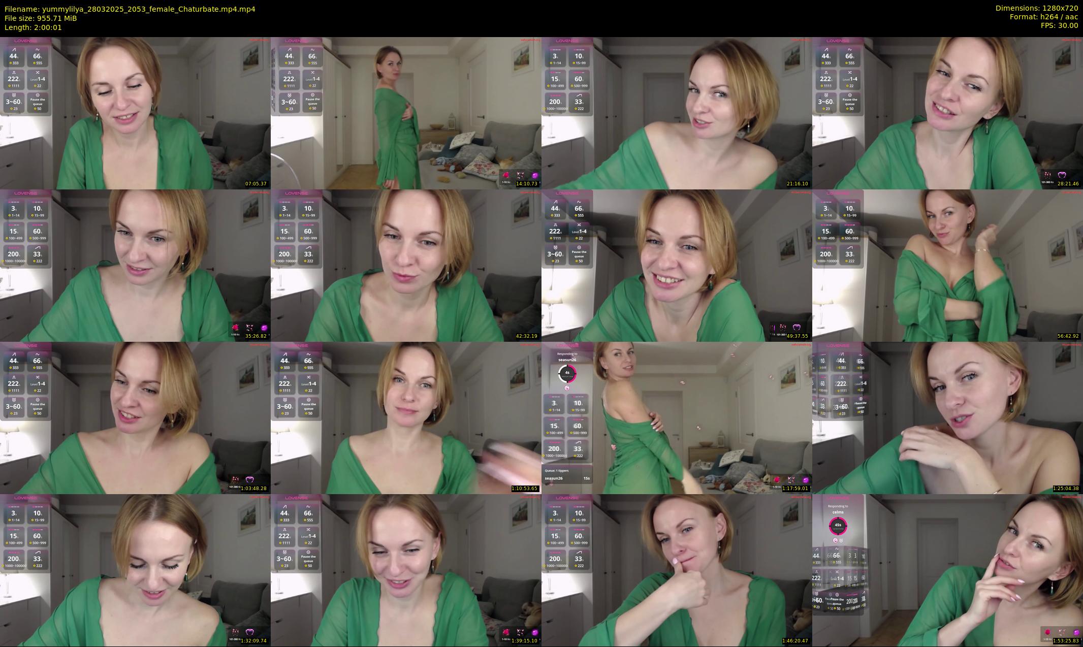 yummylilya — 121 minute Chaturbate female cam show recording, 720p, Mar 28, 2025