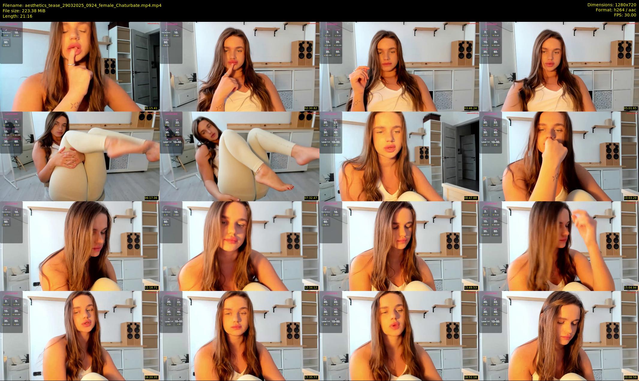aesthetics_tease — 22 minute Chaturbate female cam show recording, 720p, Mar 29, 2025