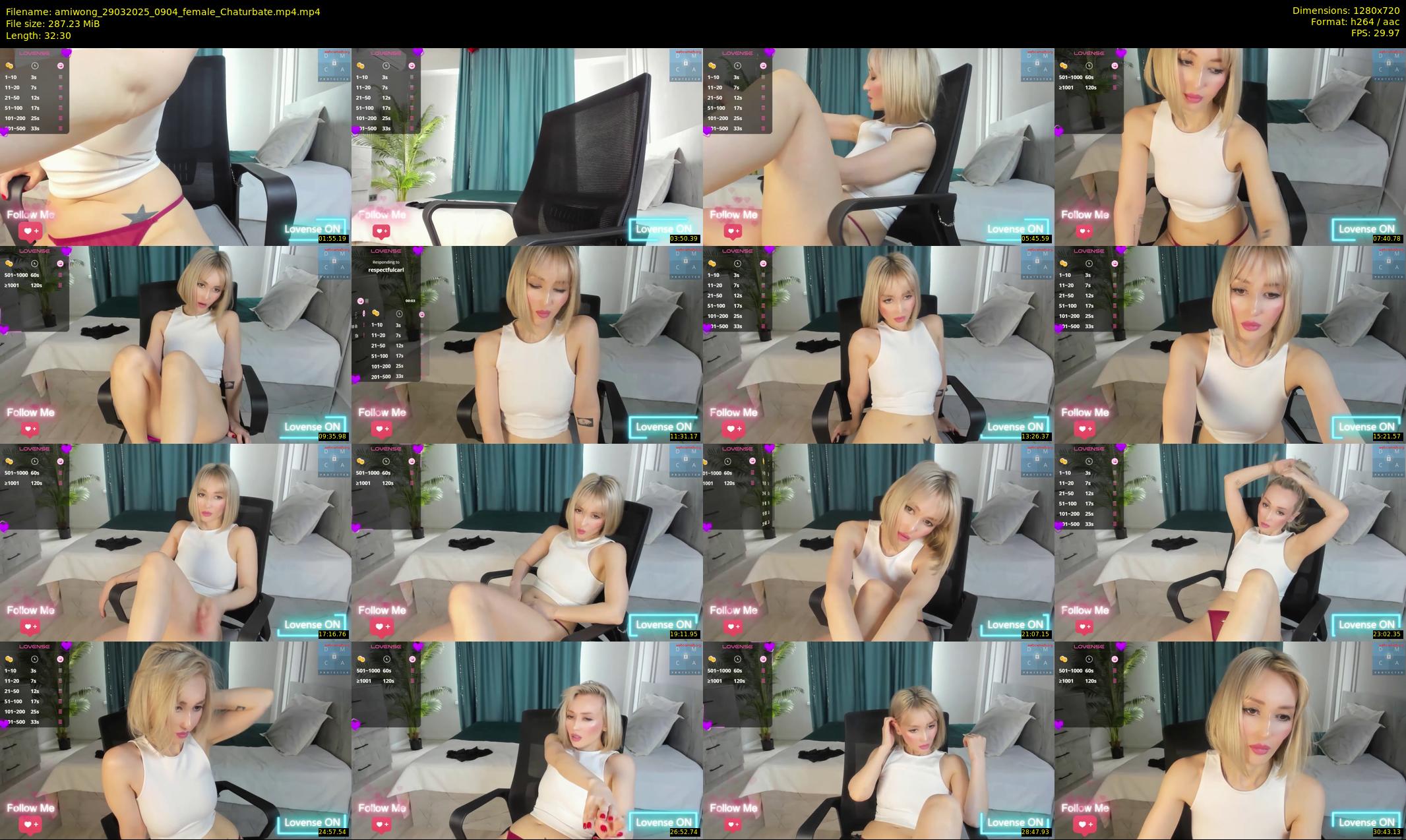 amiwong — 33 minute Chaturbate female cam show recording, 720p, Mar 29, 2025