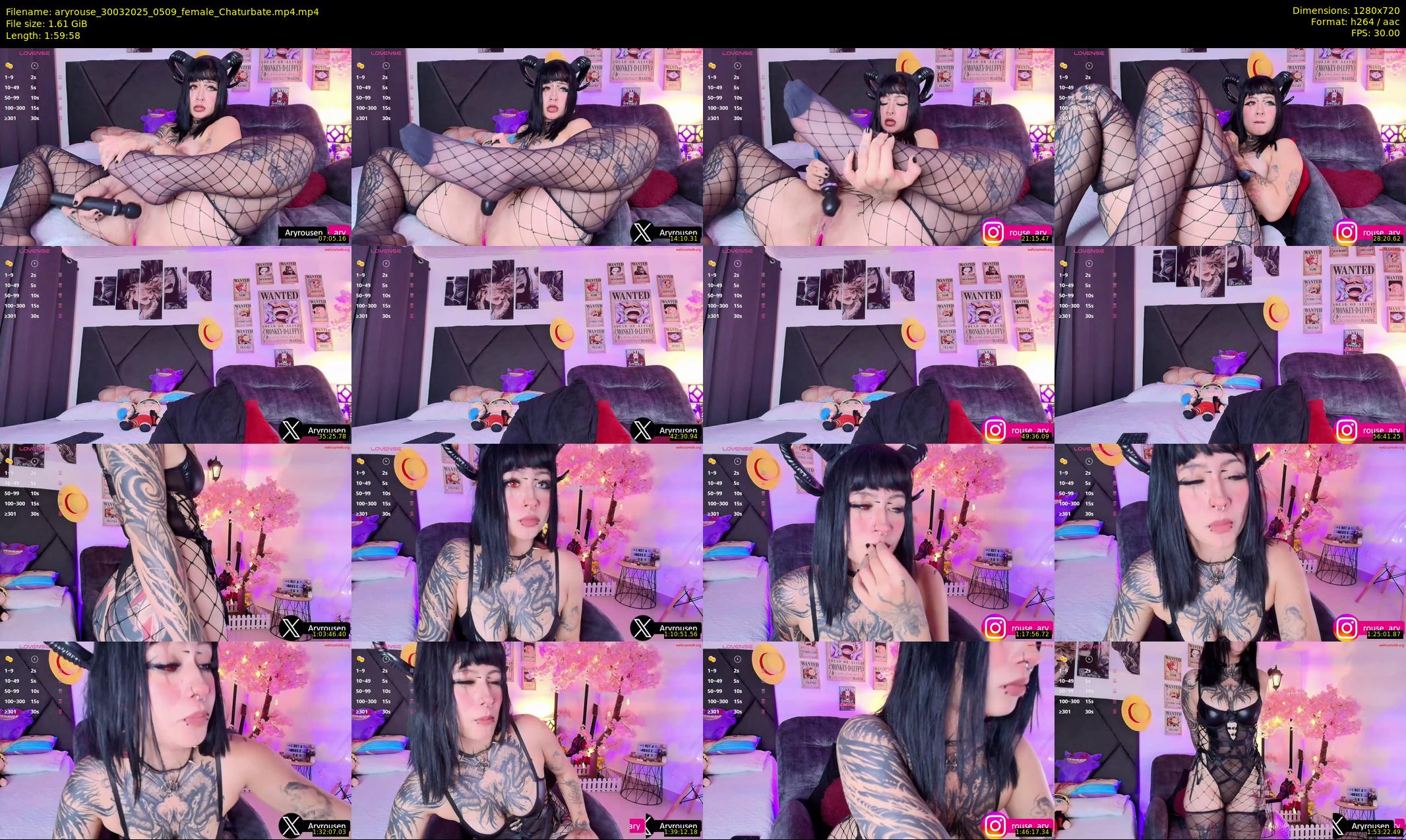 aryrouse — 120 minute Chaturbate female cam show recording, 720p, Mar 30, 2025