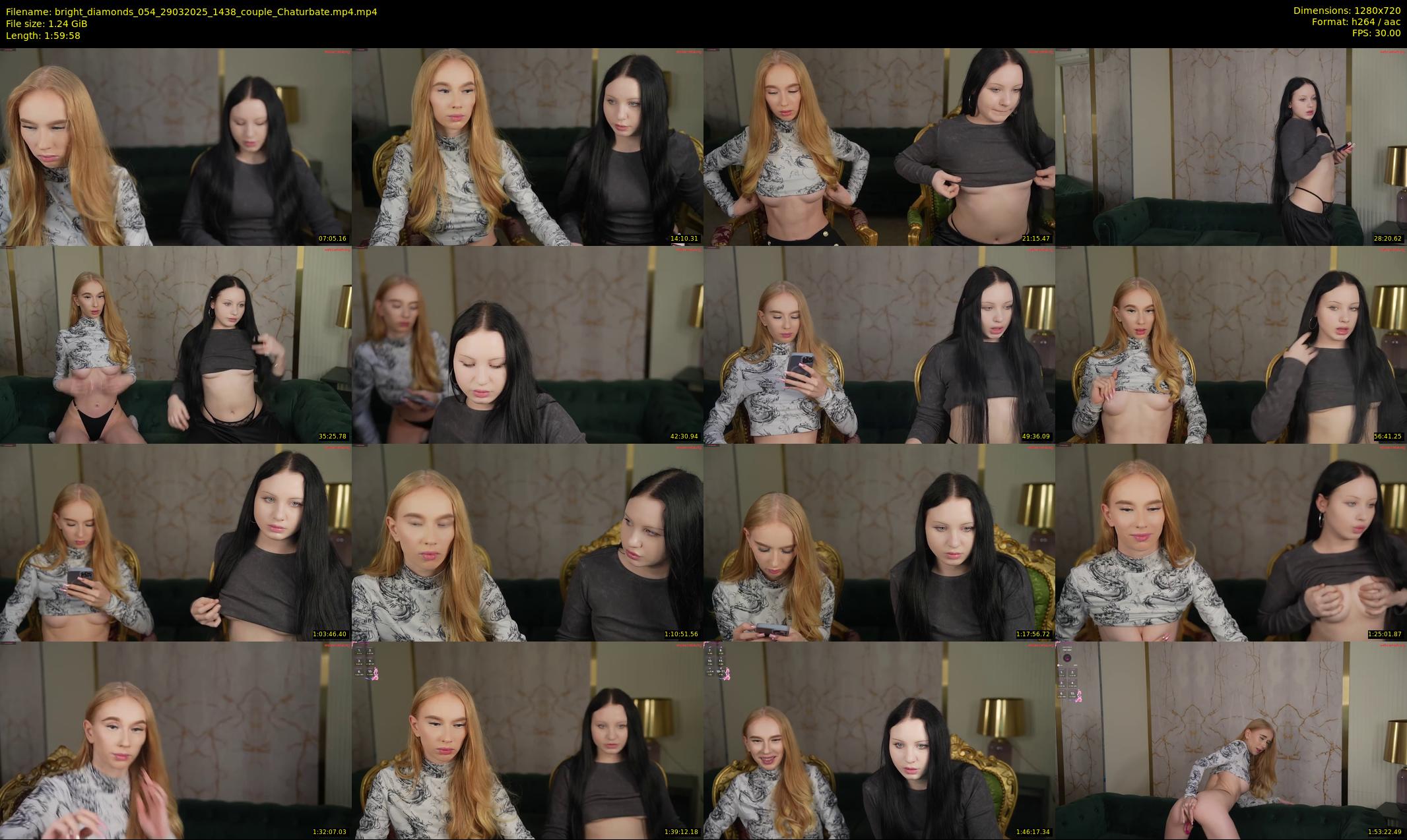 bright_diamonds_054 — 120 minute Chaturbate couple cam show recording, 720p, Mar 29, 2025