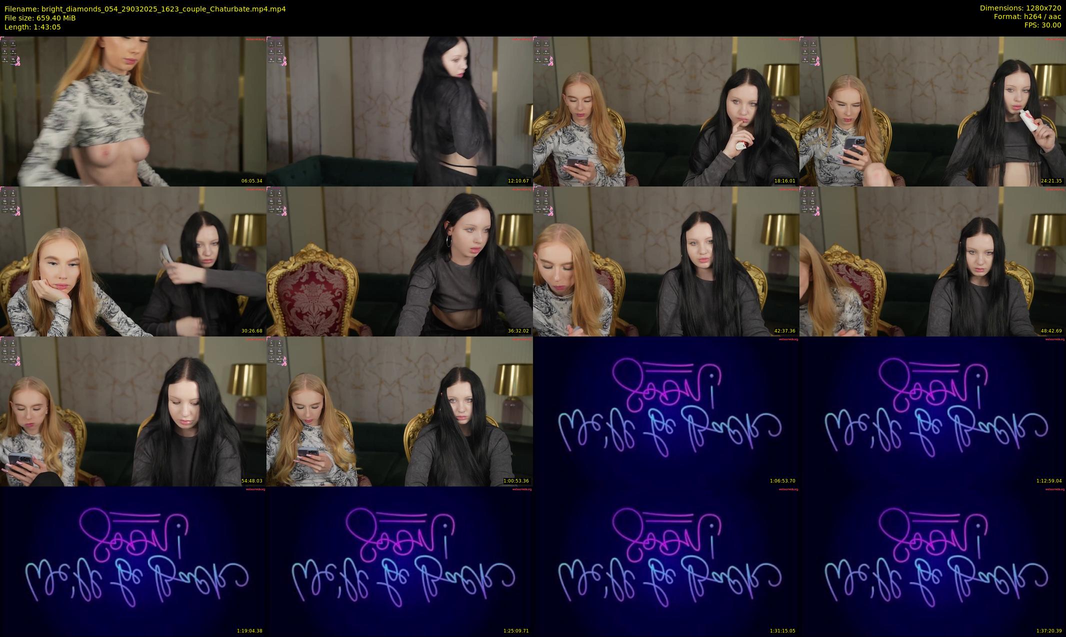 bright_diamonds_054 — 104 minute Chaturbate couple cam show recording, 720p, Mar 29, 2025