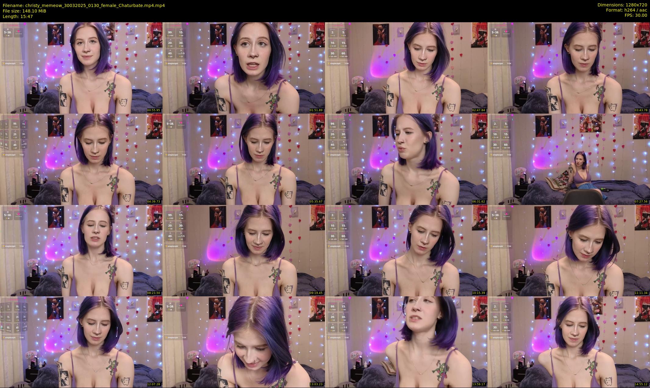 christy_memeow — 16 minute Chaturbate female cam show recording, 720p, Mar 30, 2025