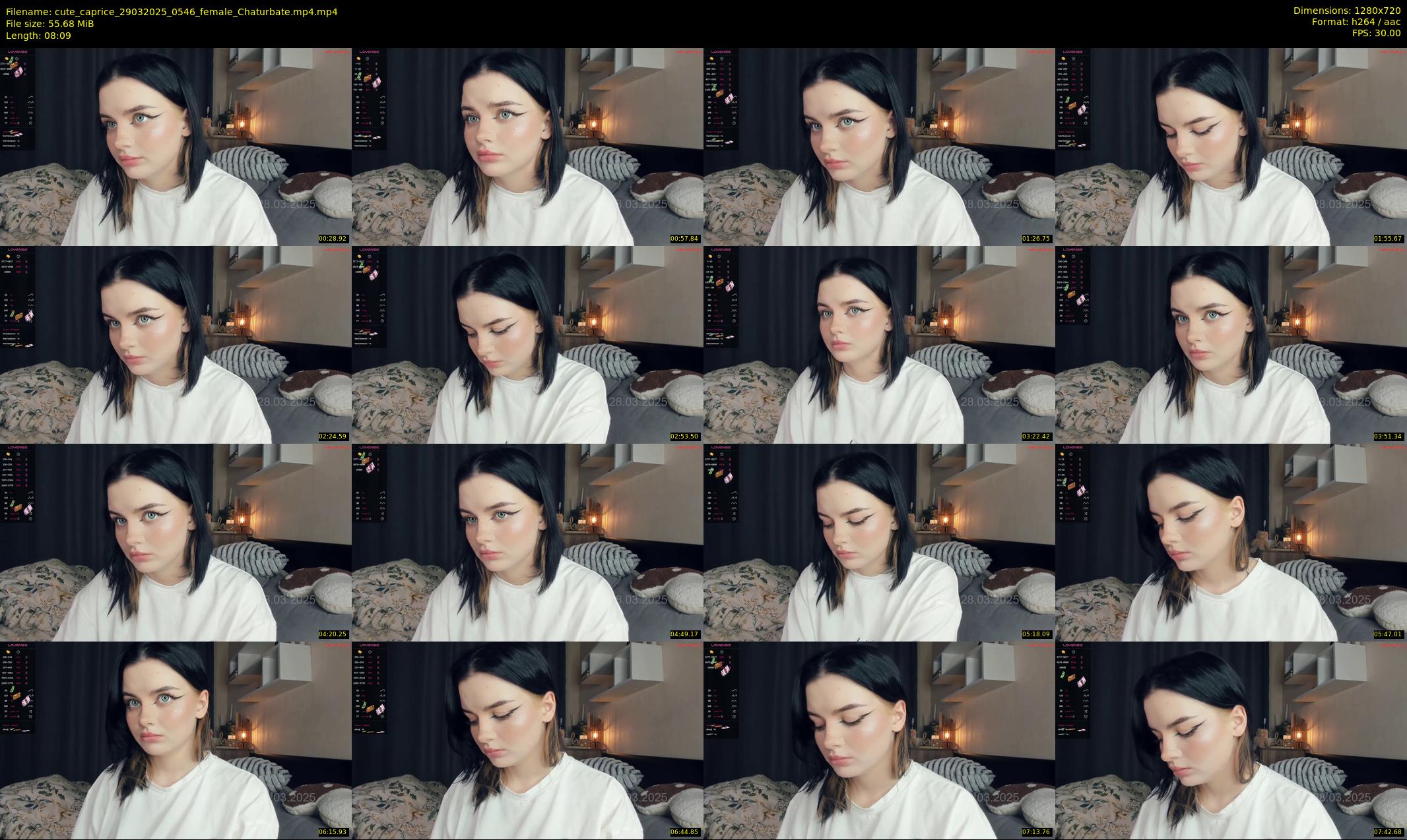 cute_caprice — 9 minute Chaturbate female cam show recording, 720p, Mar 29, 2025