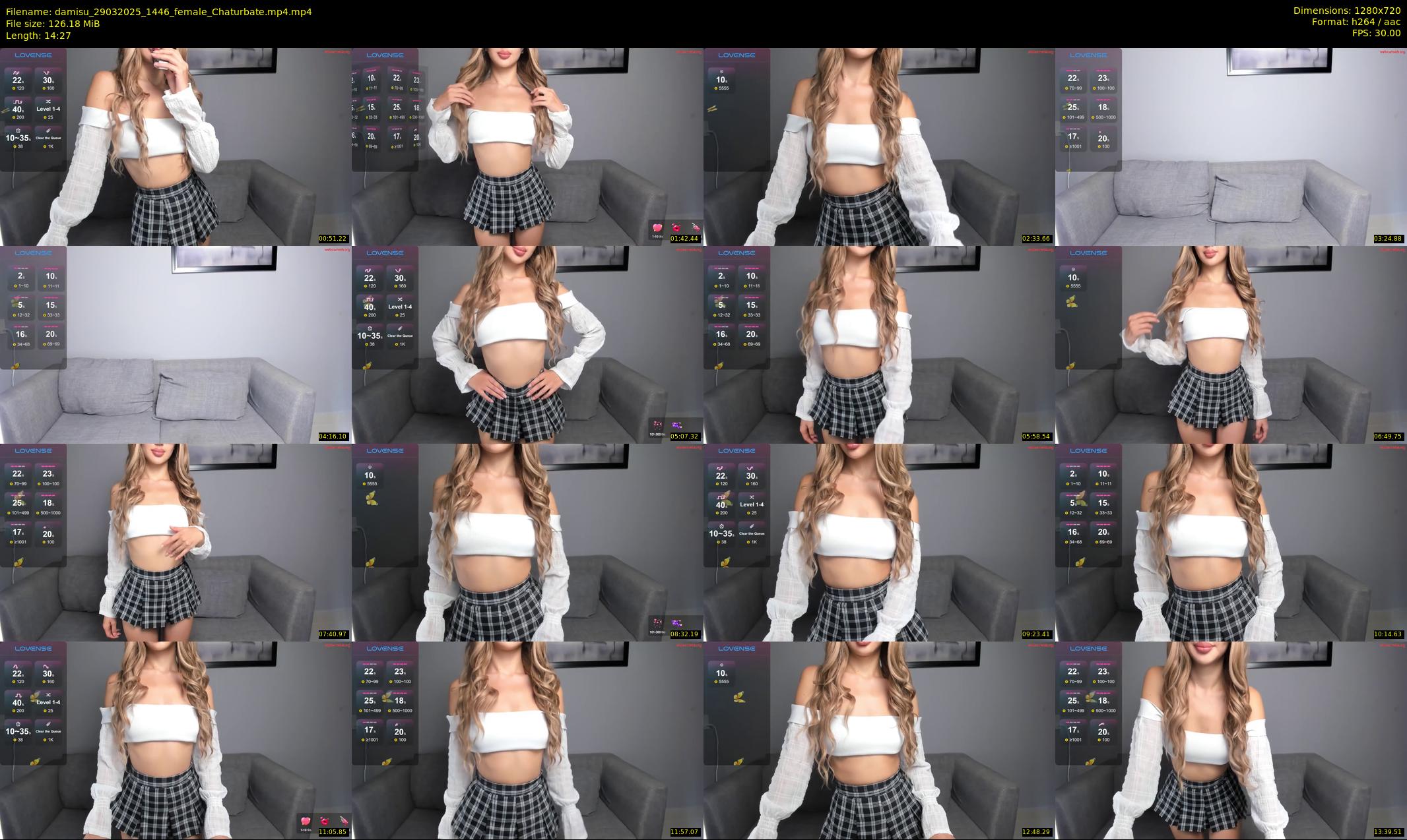 damisu — 15 minute Chaturbate female cam show recording, 720p, Mar 29, 2025