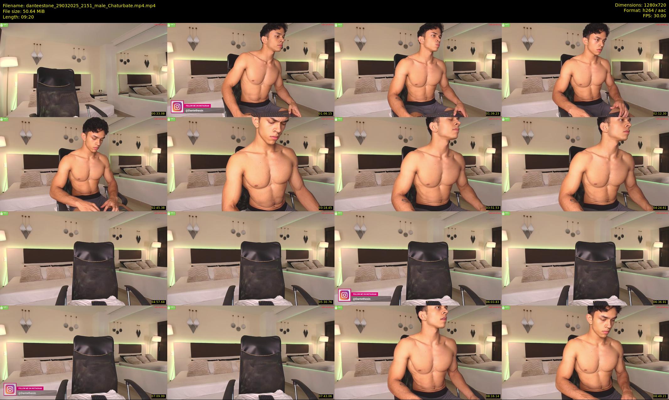 danteestone — 10 minute Chaturbate male cam show recording, 720p, Mar 29, 2025