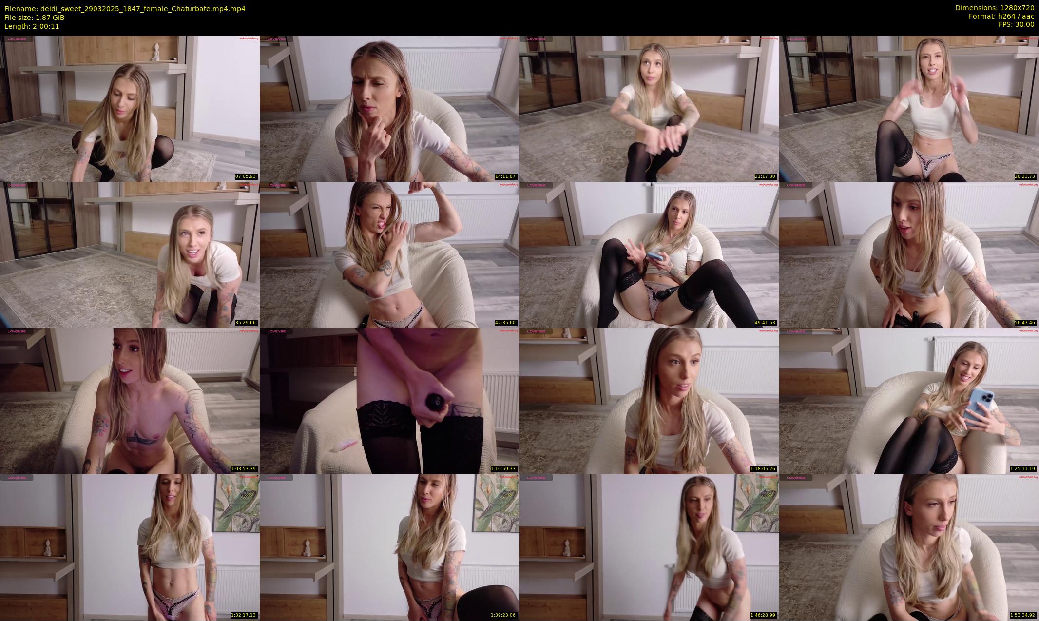 deidi_sweet — 121 minute Chaturbate female cam show recording, 720p, Mar 29, 2025