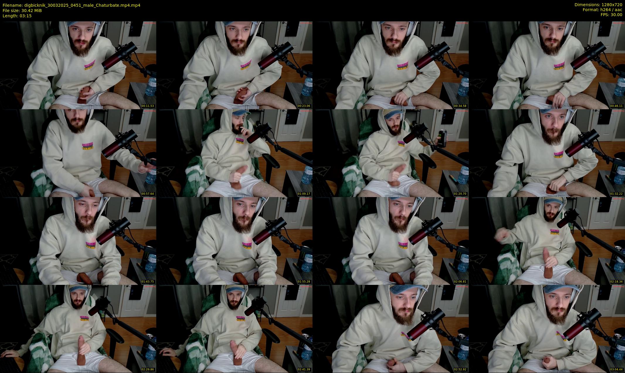 digbicknik — 4 minute Chaturbate male cam show recording, 720p, Mar 30, 2025