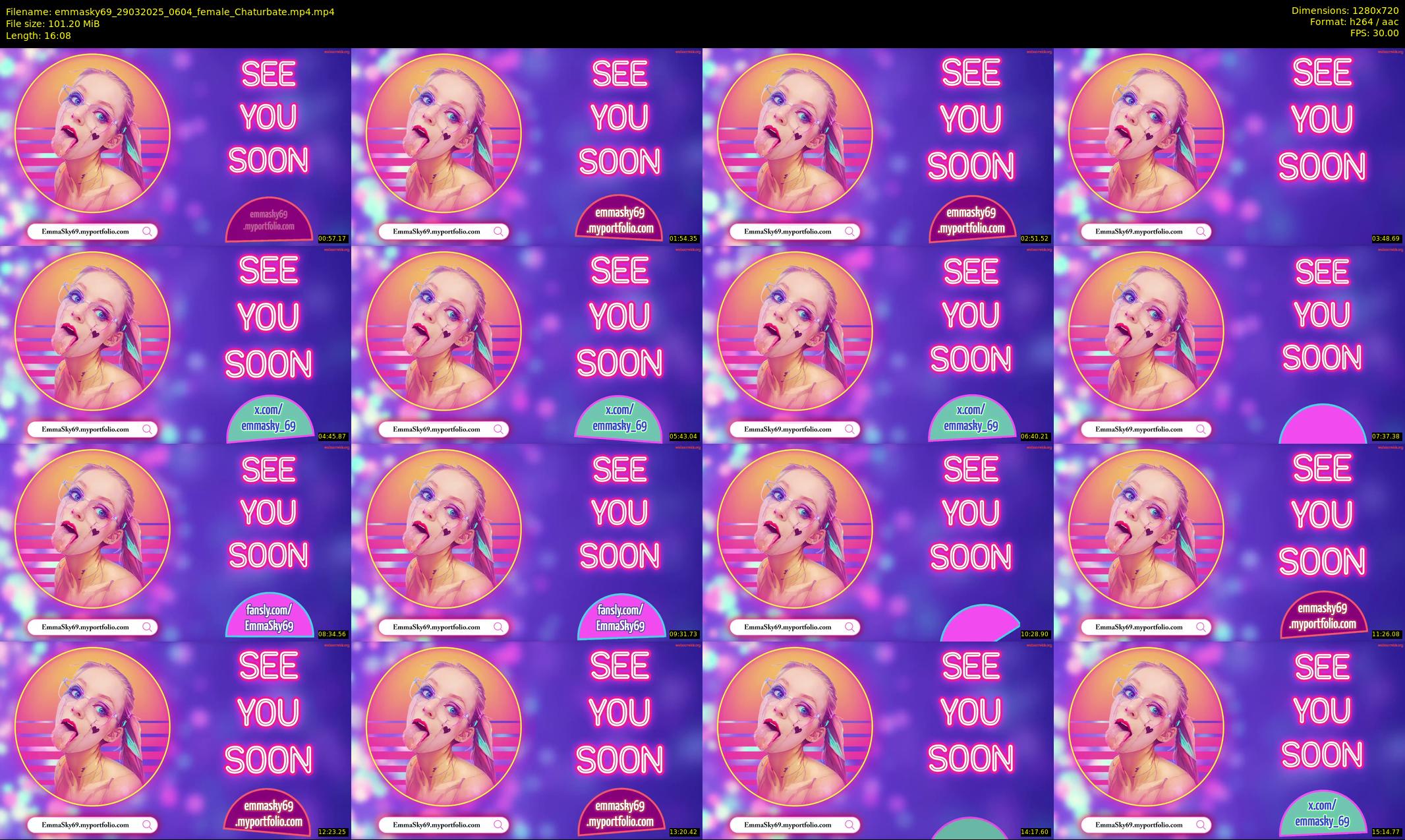 emmasky69 — 17 minute Chaturbate female cam show recording, 720p, Mar 29, 2025