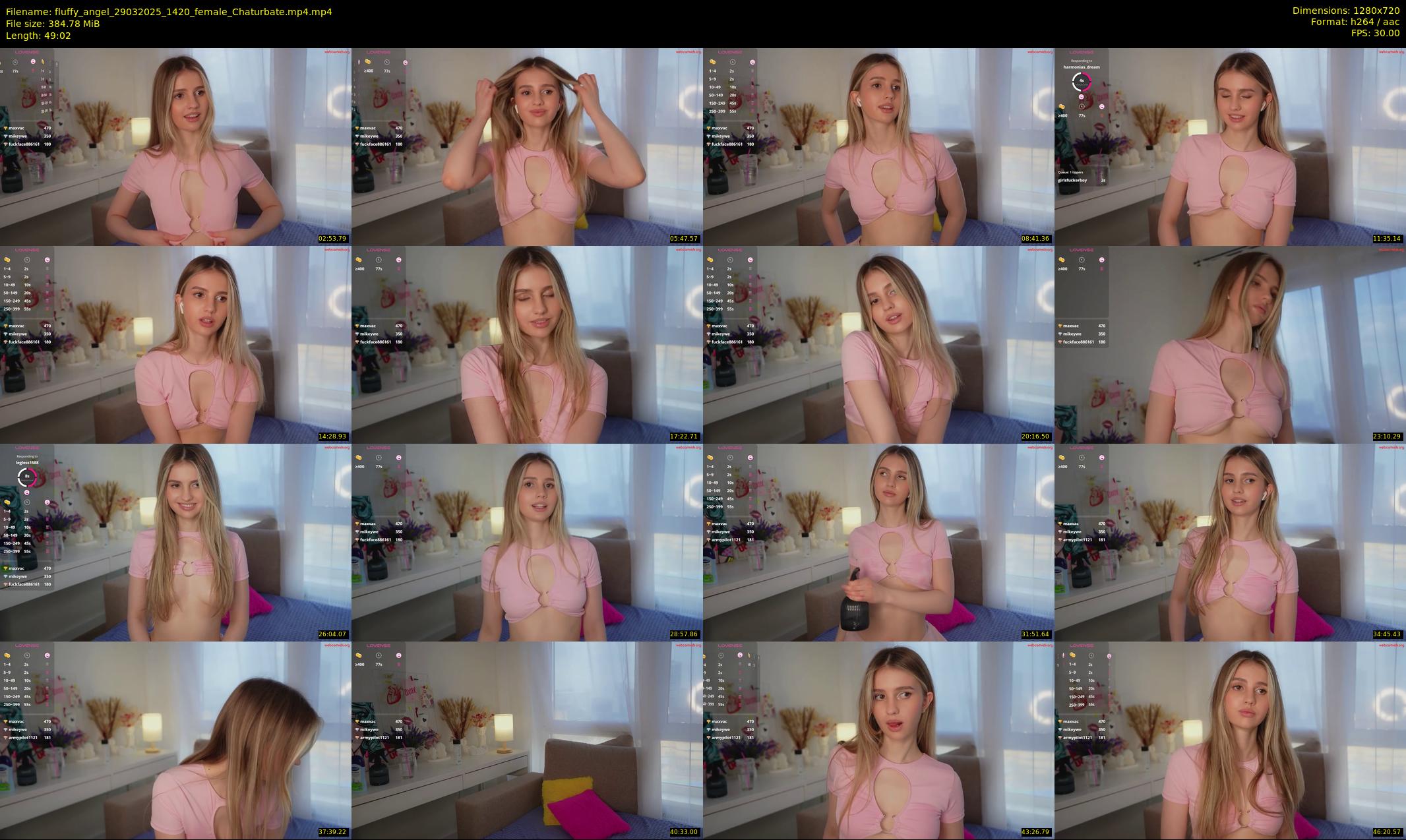 fluffy_angel — 50 minute Chaturbate female cam show recording, 720p, Mar 29, 2025