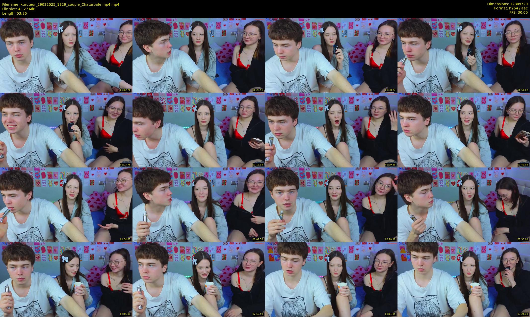 kuroteur — 4 minute Chaturbate couple cam show recording, 720p, Mar 29, 2025