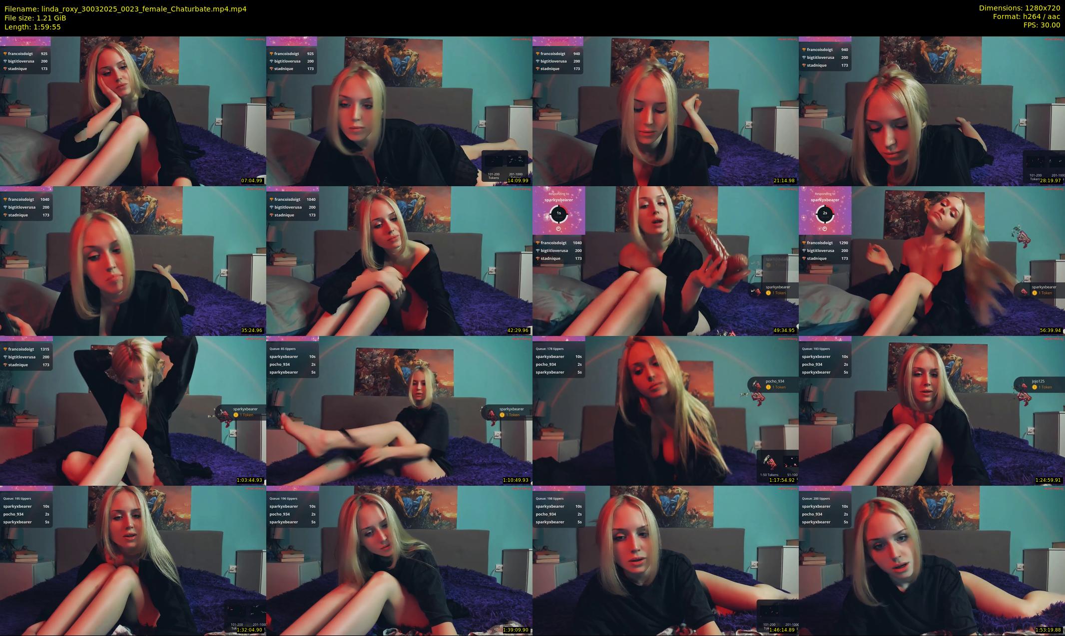 linda_roxy — 120 minute Chaturbate female cam show recording, 720p, Mar 30, 2025