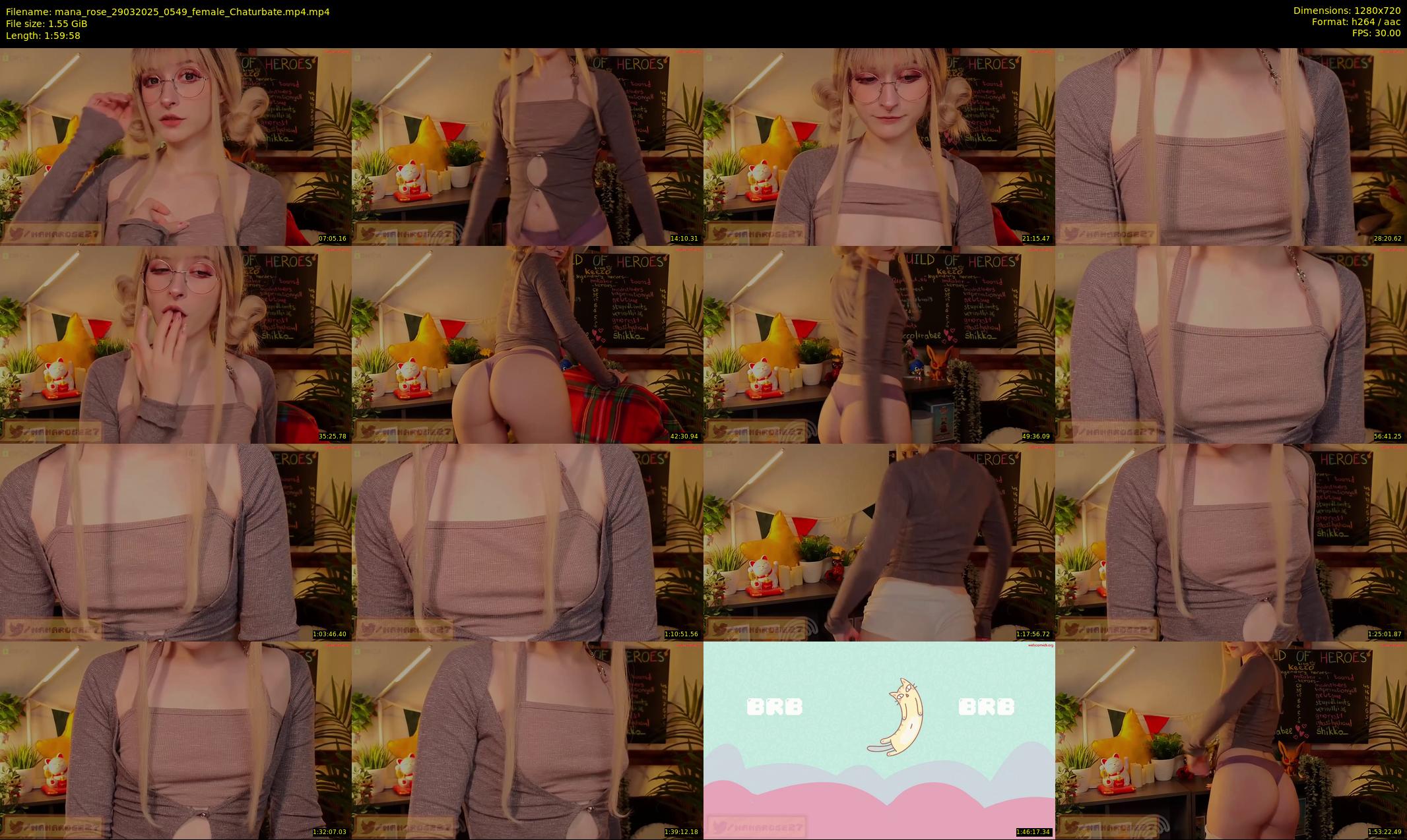 mana_rose — 120 minute Chaturbate female cam show recording, 720p, Mar 29, 2025