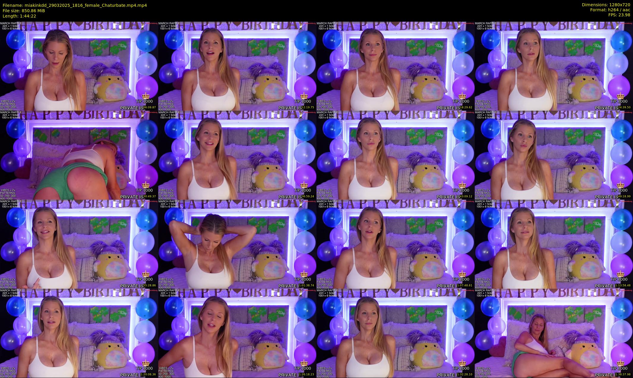 miakinkdd — 105 minute Chaturbate female cam show recording, 720p, Mar 29, 2025