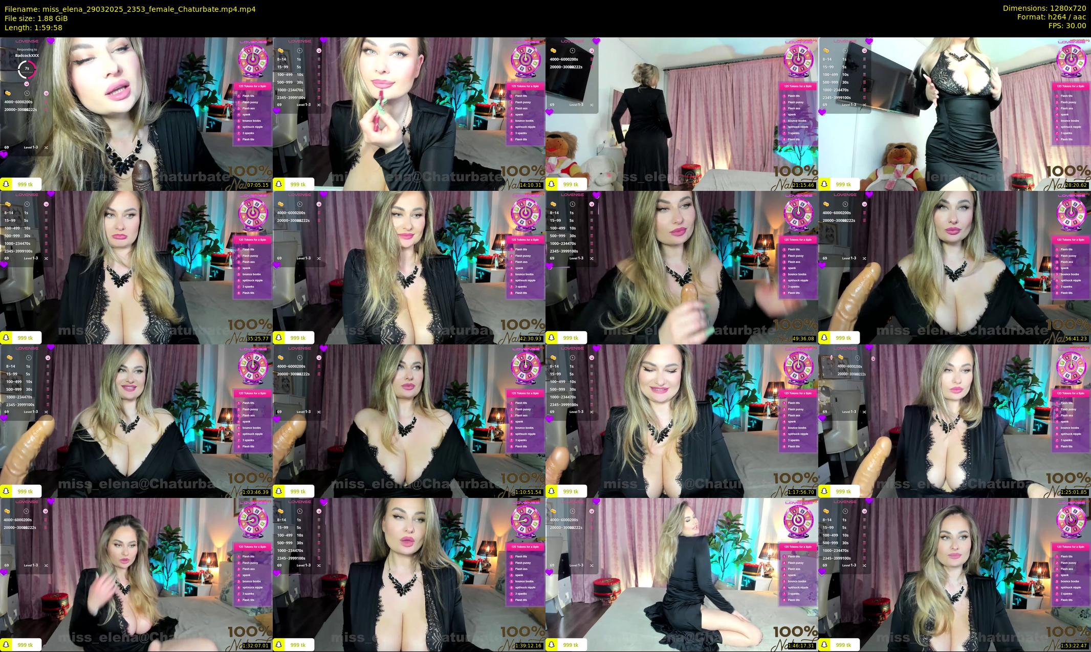 miss_elena — 120 minute Chaturbate female cam show recording, 720p, Mar 29, 2025