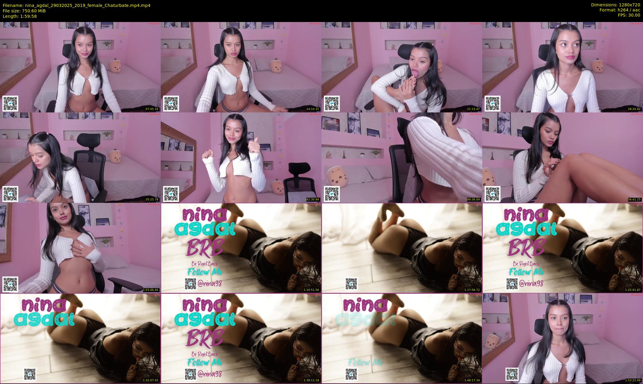 nina_agdal — 120 minute Chaturbate female cam show recording, 720p, Mar 29, 2025