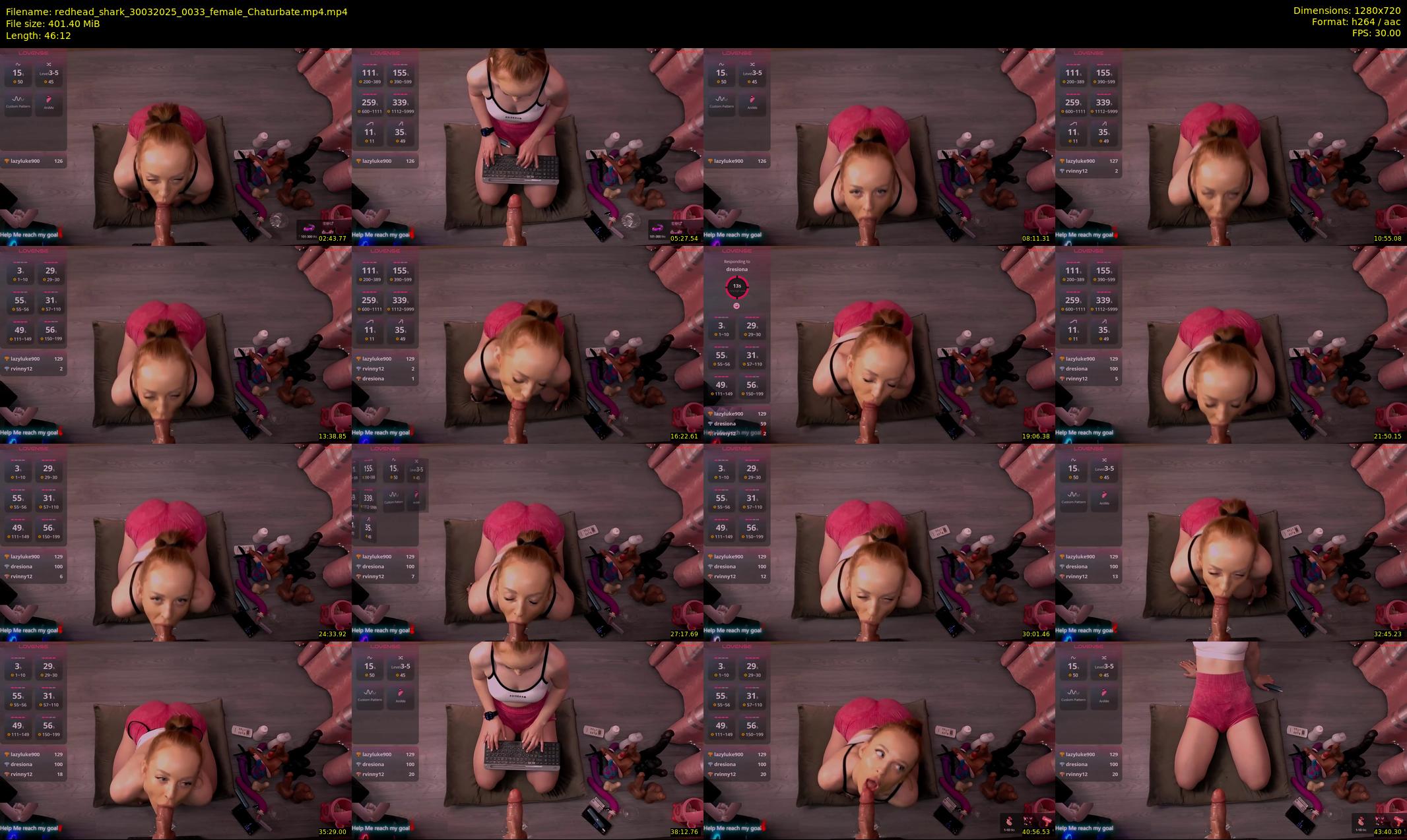 redhead_shark — 47 minute Chaturbate female cam show recording, 720p, Mar 30, 2025