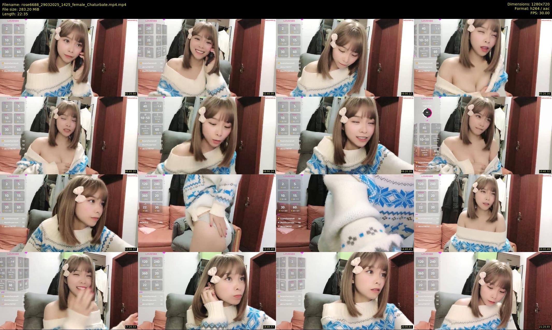 rose6688 — 23 minute Chaturbate female cam show recording, 720p, Mar 29, 2025