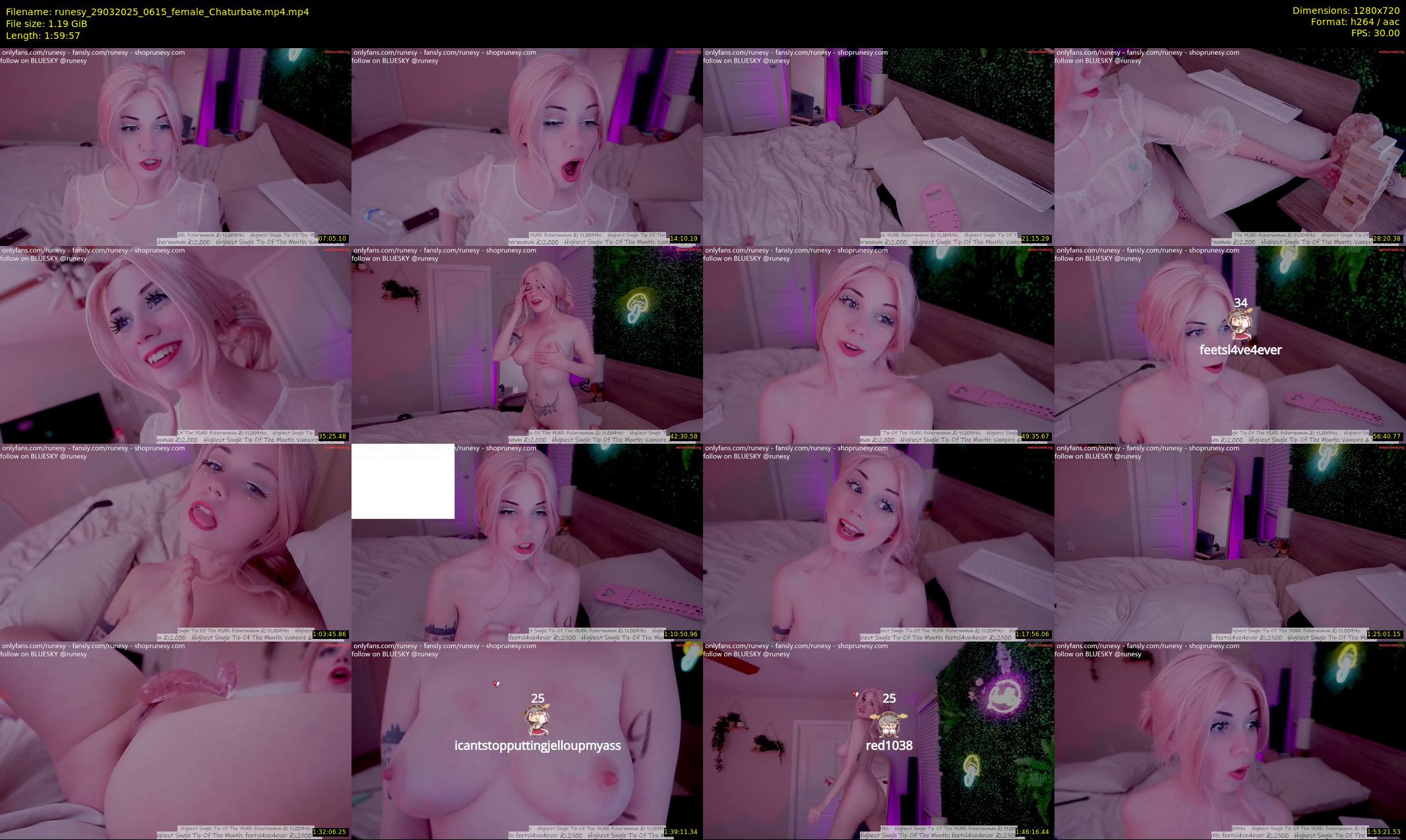 runesy — 120 minute Chaturbate female cam show recording, 720p, Mar 29, 2025