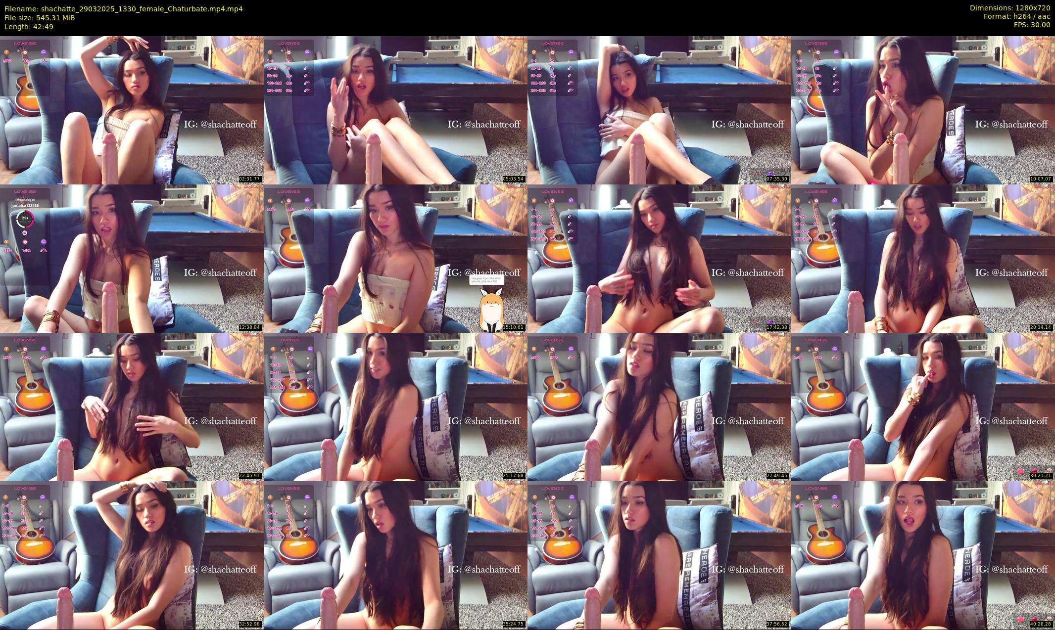 shachatte — 43 minute Chaturbate couple cam show recording, 720p, Mar 29, 2025