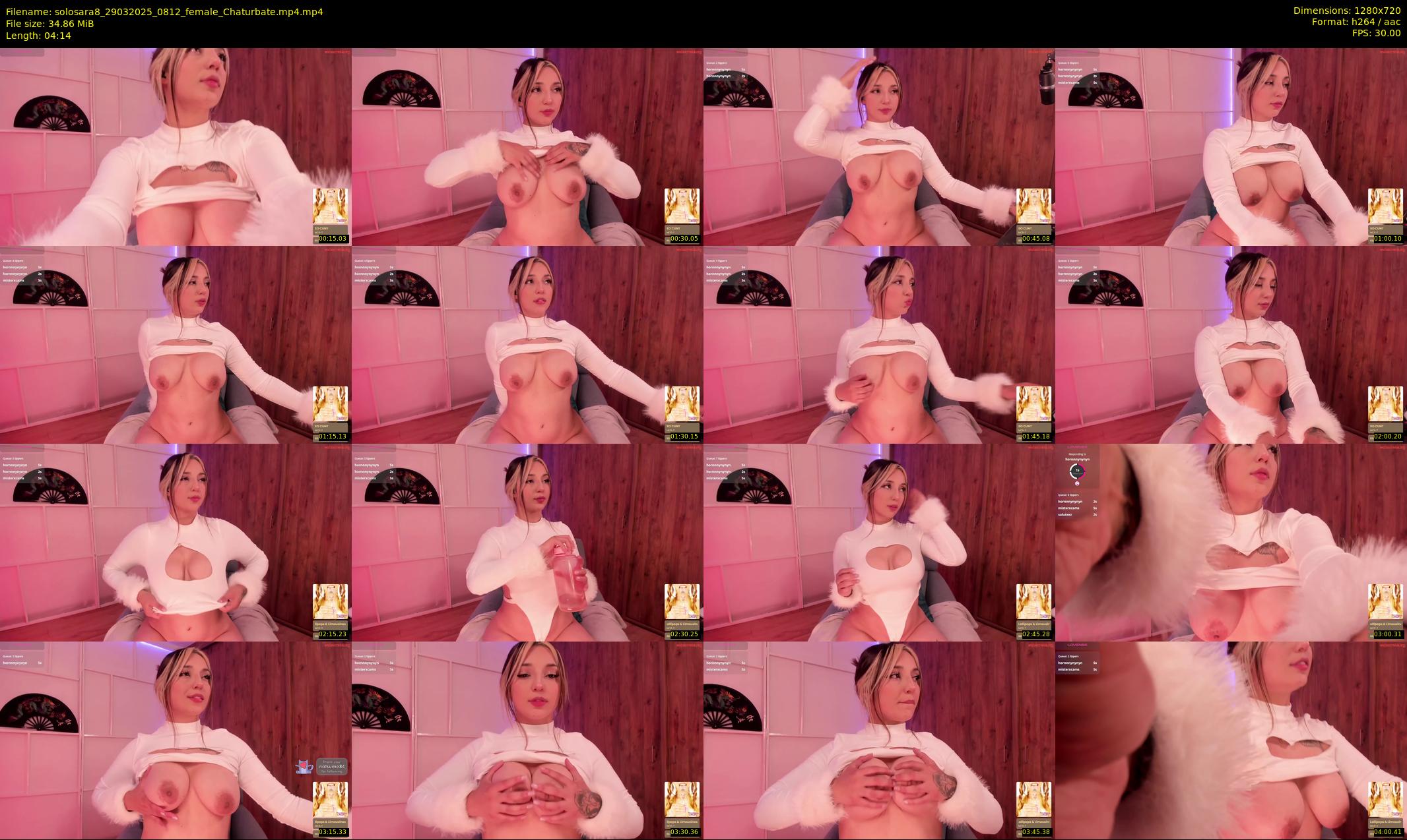solosara8 — 5 minute Chaturbate female cam show recording, 720p, Mar 29, 2025
